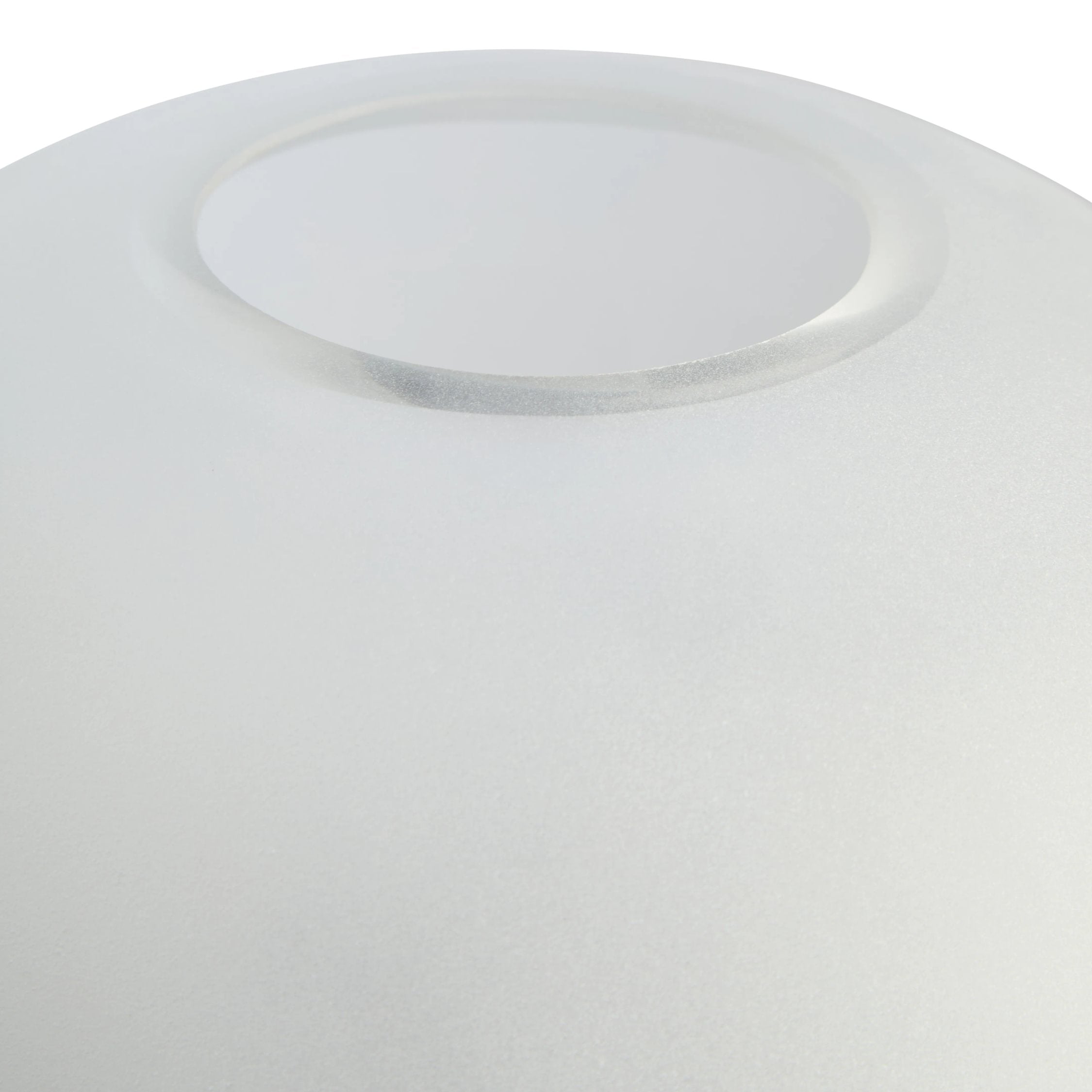 Opal Large White Opaque Glass Vase