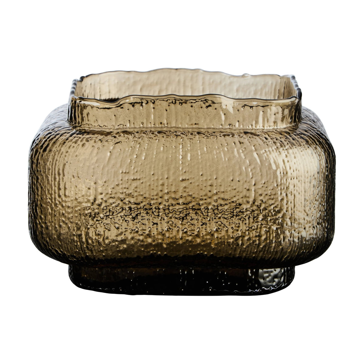 Reef Small Brown Textured Glass Vase