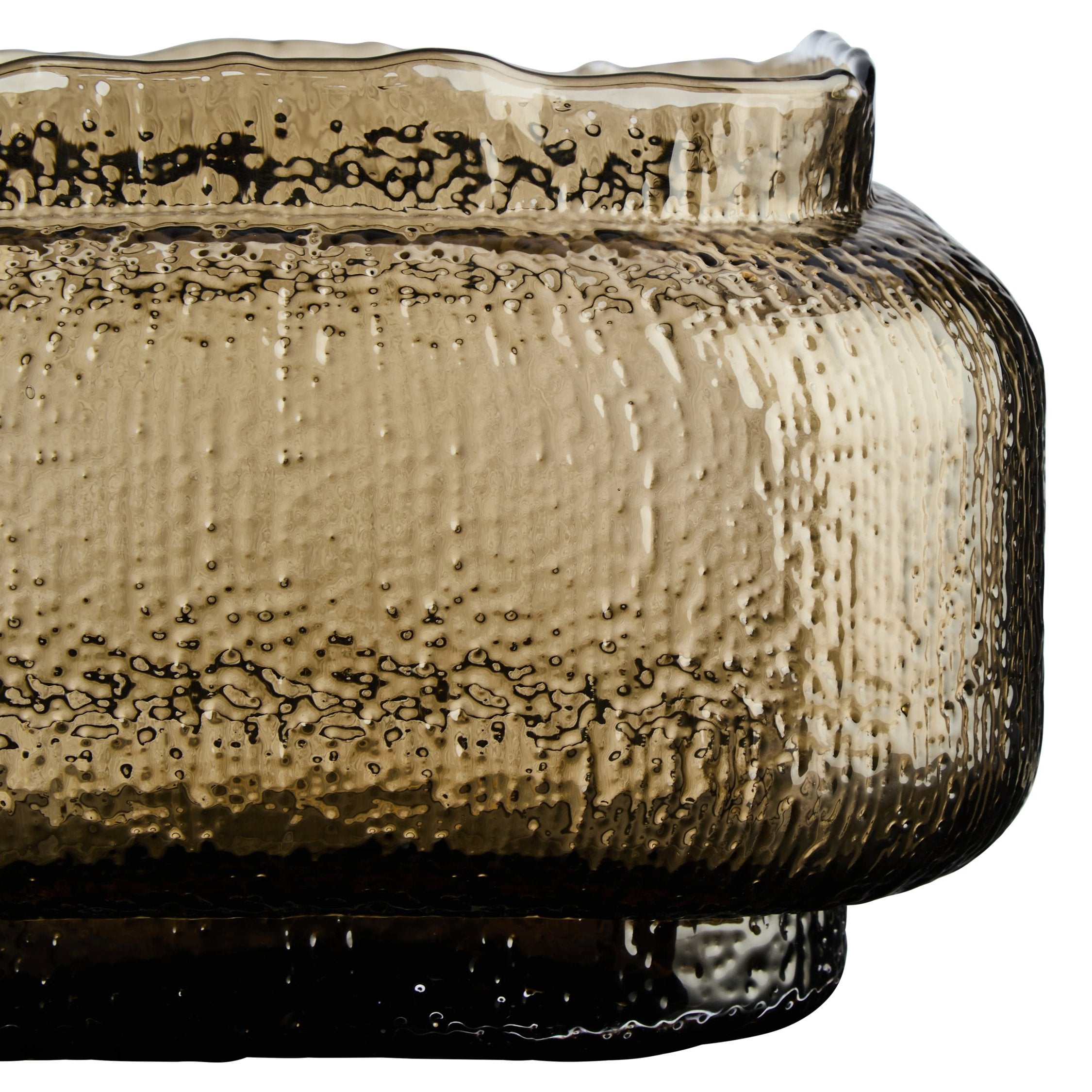 Reef Small Brown Textured Glass Vase