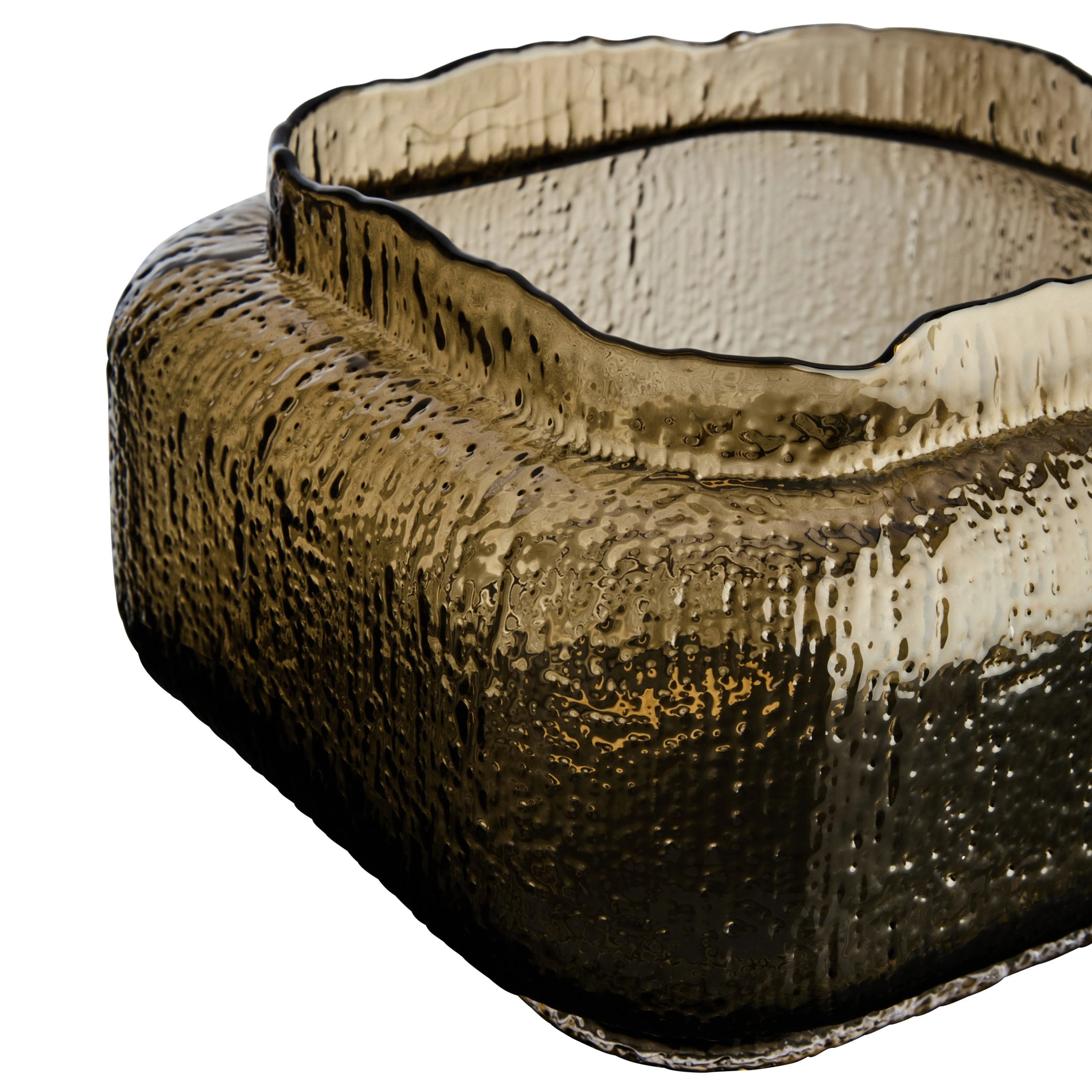 Reef Small Brown Textured Glass Vase