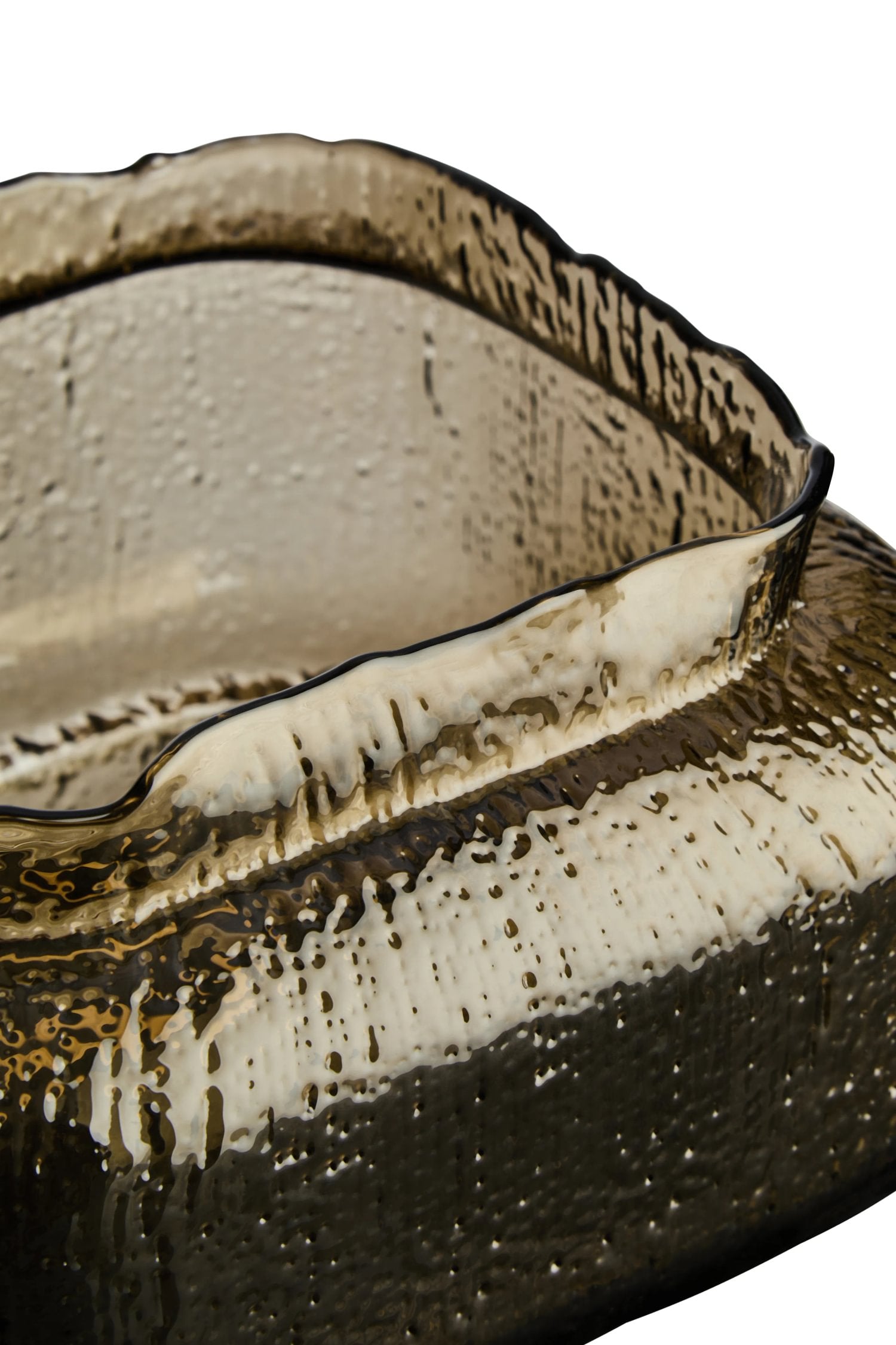 Reef Small Brown Textured Glass Vase