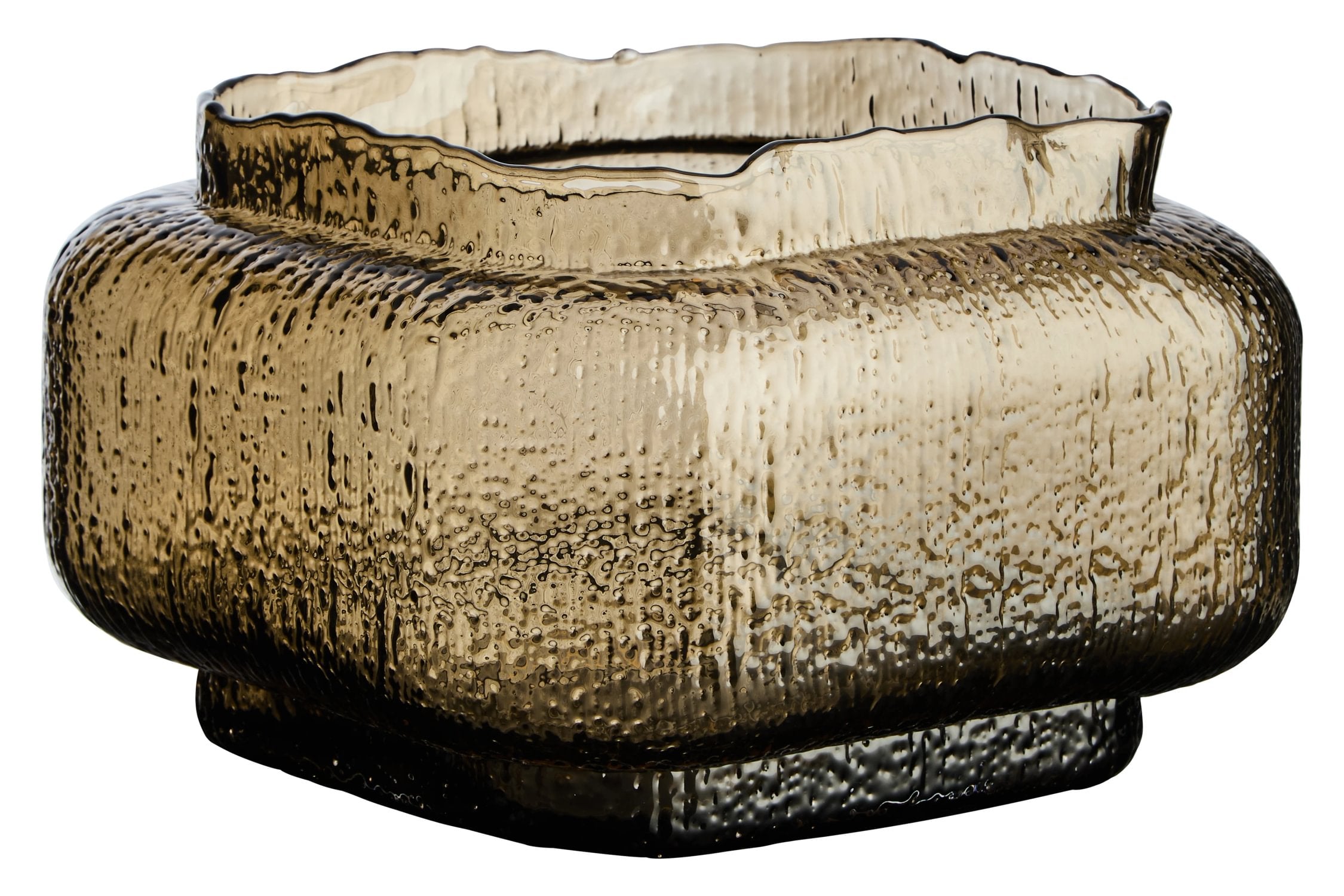 Reef Small Brown Textured Glass Vase
