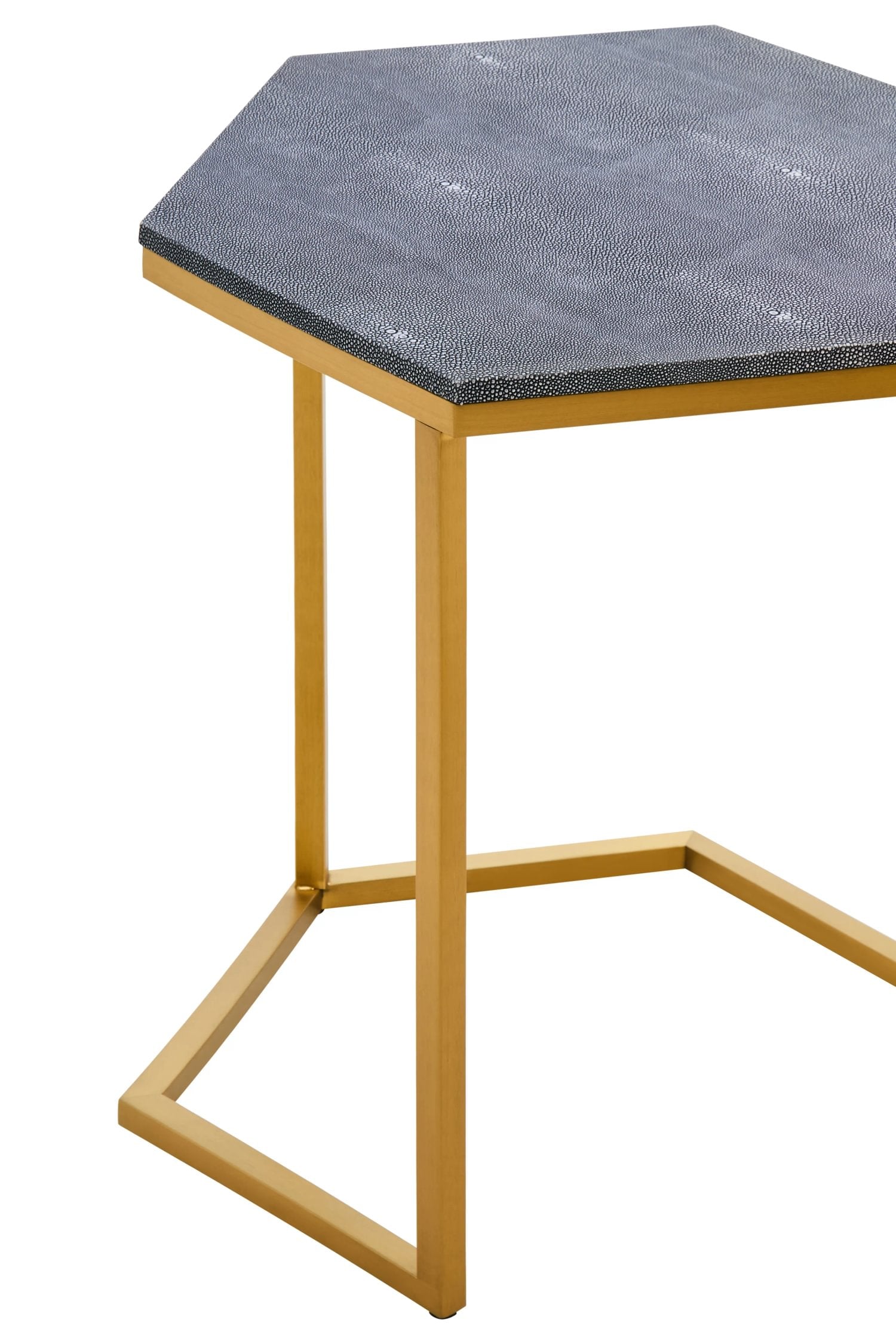 Set of 3 Belgravia Blue Hexagonal Nesting Tables