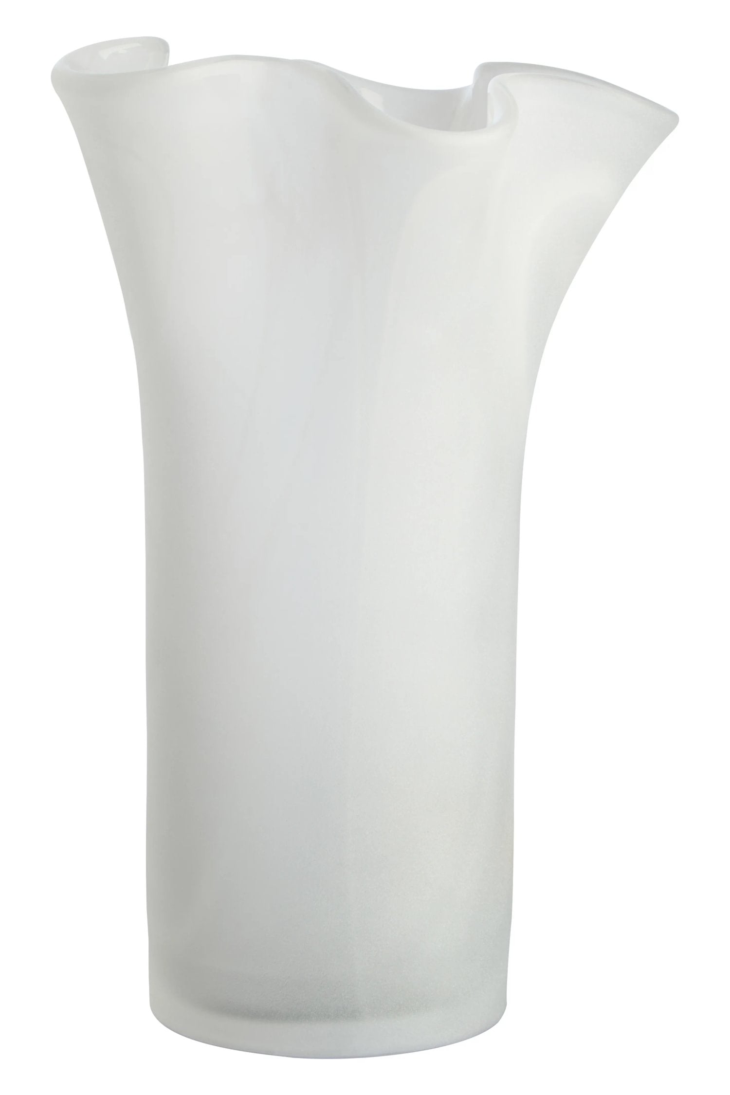 Flume White Fluted Glass Vase