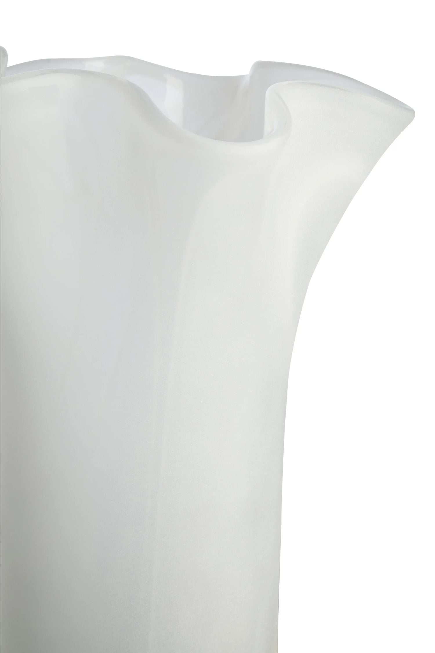 Flume White Fluted Glass Vase