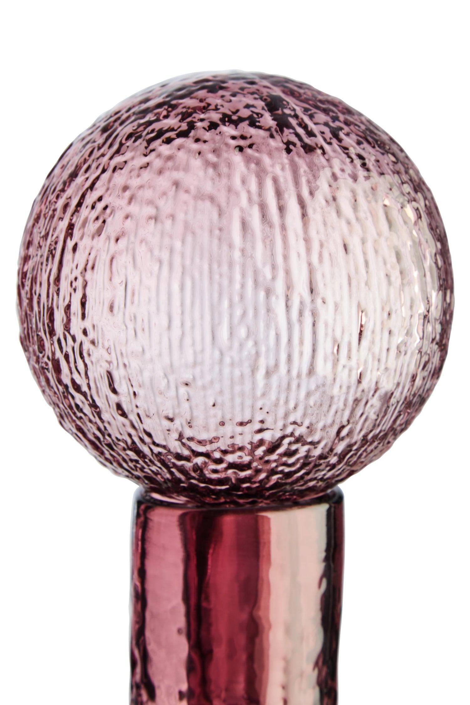 Reef Large Pink Textured Glass Bottle