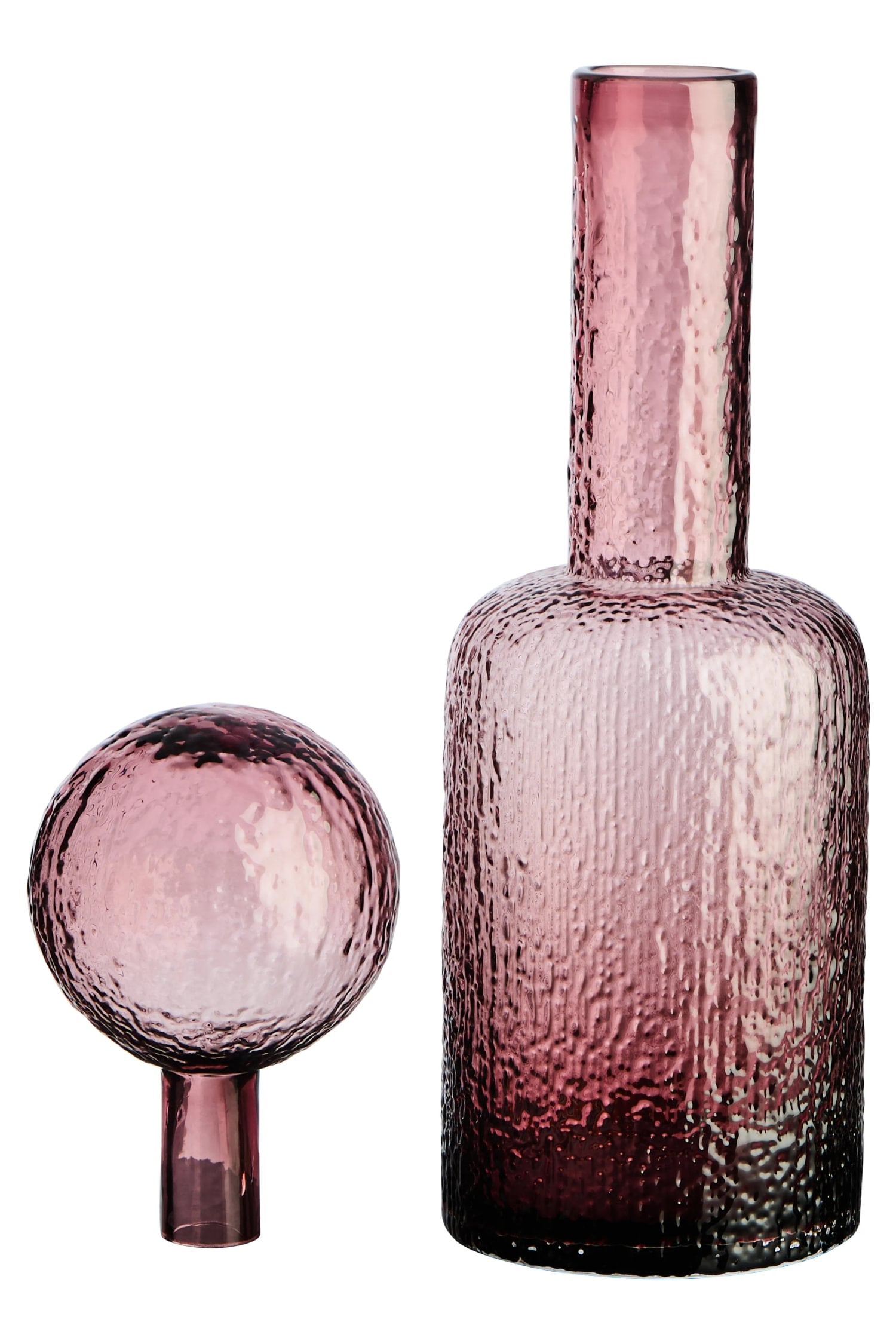 Reef Small Pink Textured Glass Bottle