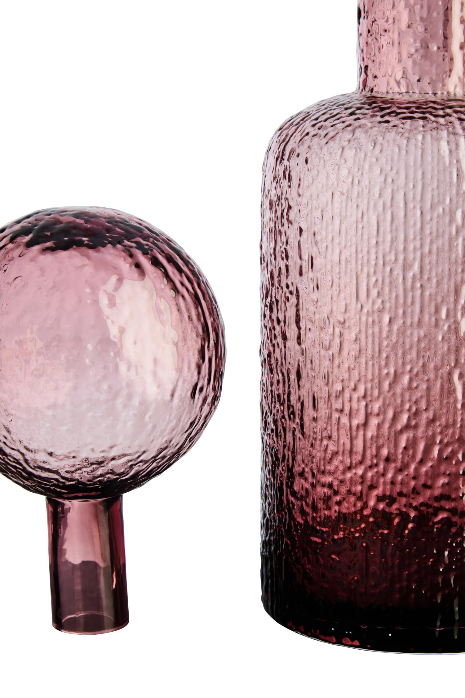 Reef Small Pink Textured Glass Bottle
