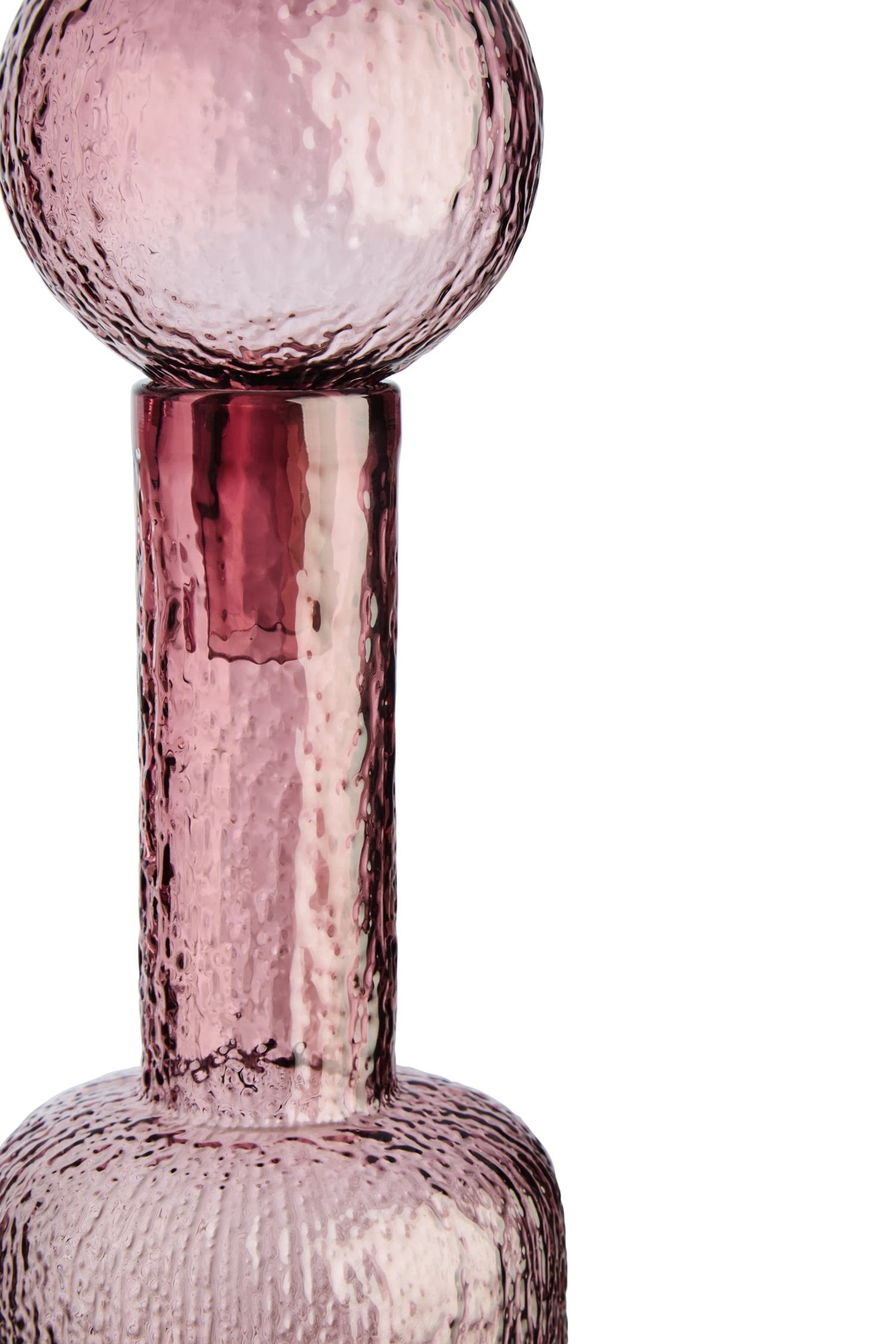 Reef Small Pink Textured Glass Bottle