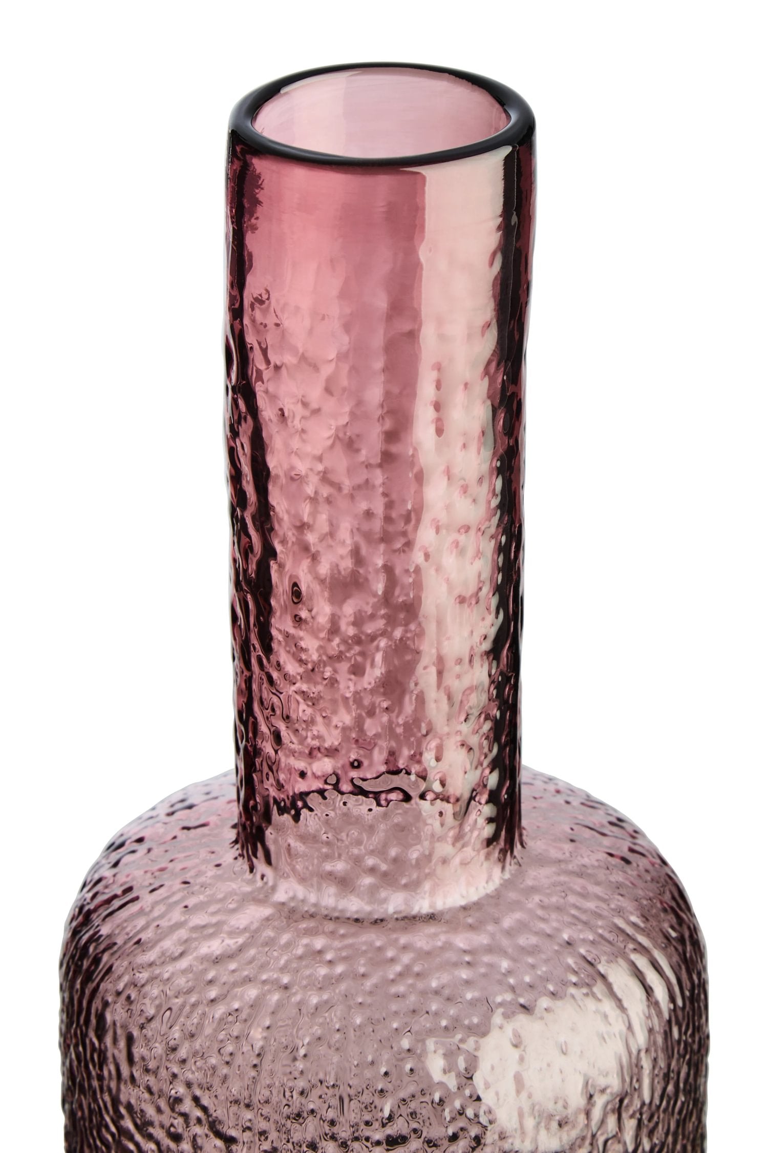 Reef Large Pink Textured Glass Bottle