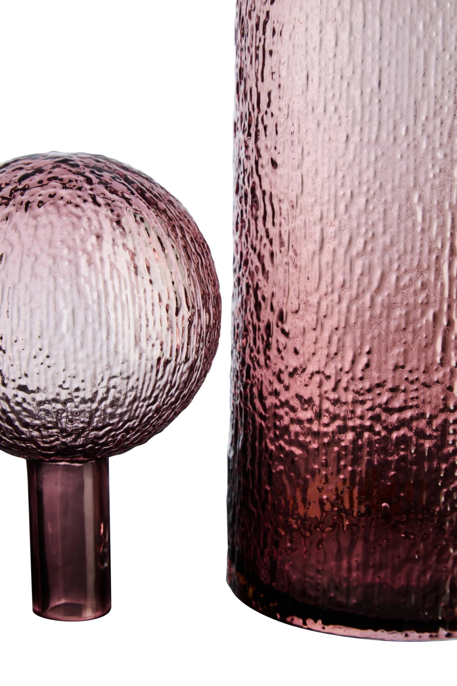 Reef Large Pink Textured Glass Bottle