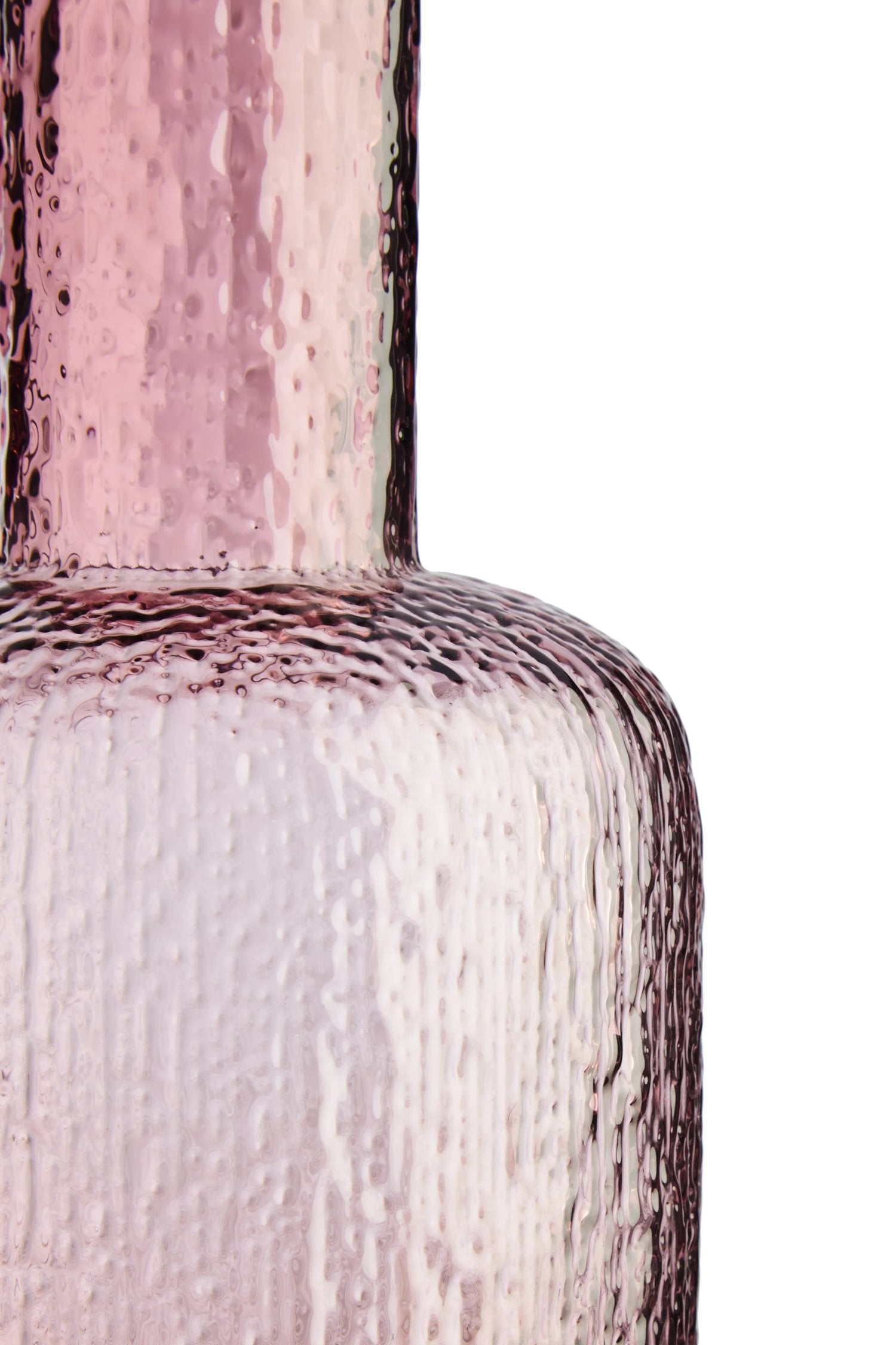 Reef Large Pink Textured Glass Bottle