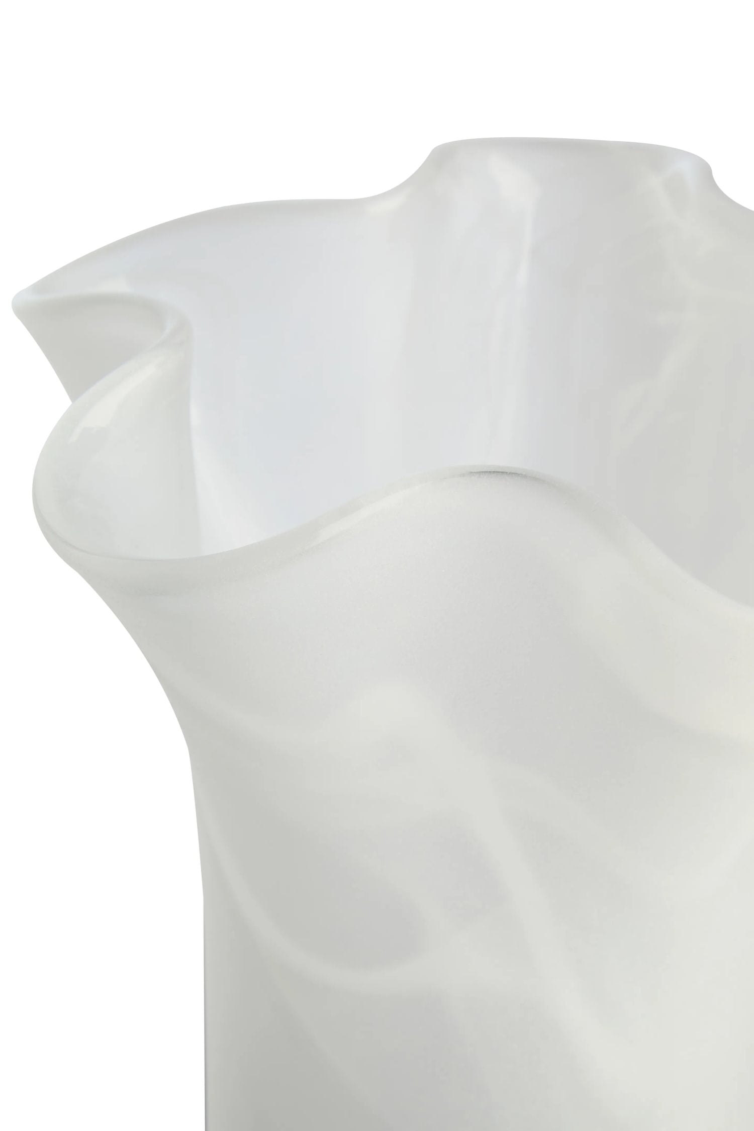 Flume White Fluted Glass Vase
