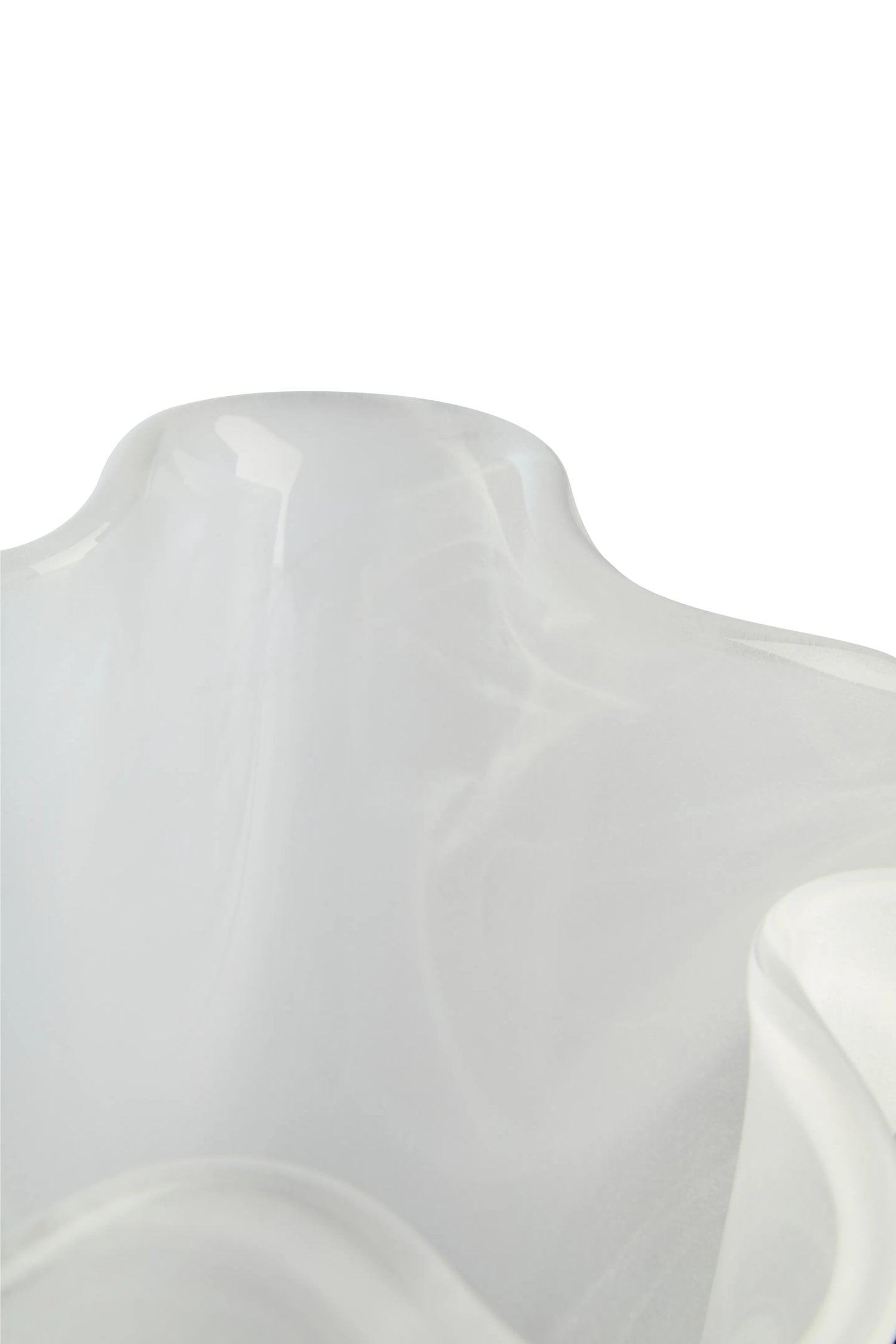 Flume White Fluted Glass Vase