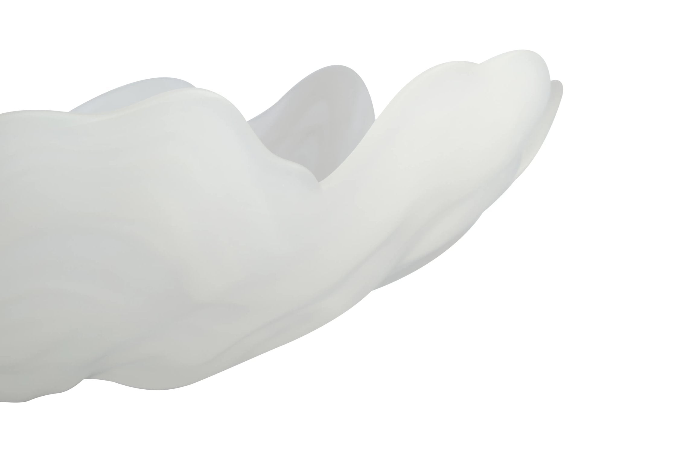 Flume Fluted White Glass Plate