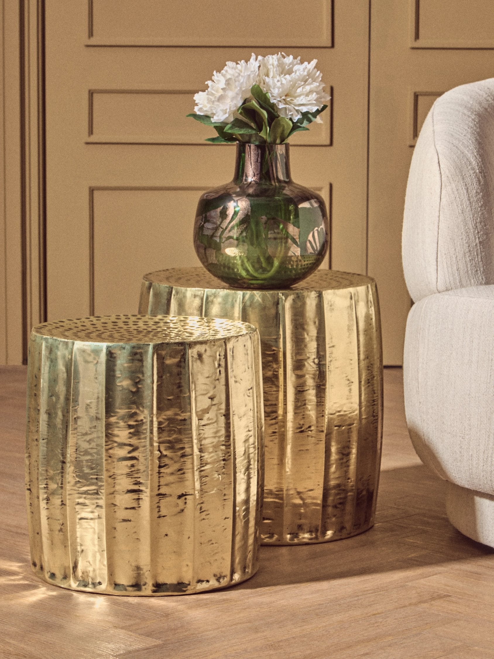 Alchemy Large Green & Gold Glass Vase