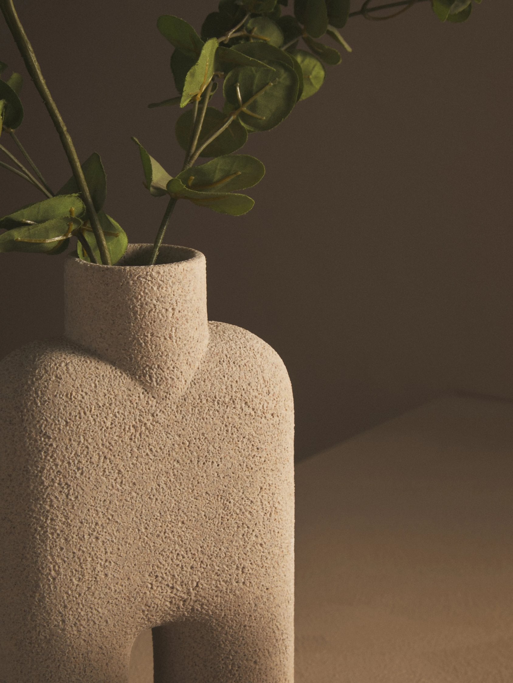 Forma Large Sandstone Effect Sculptural Vase