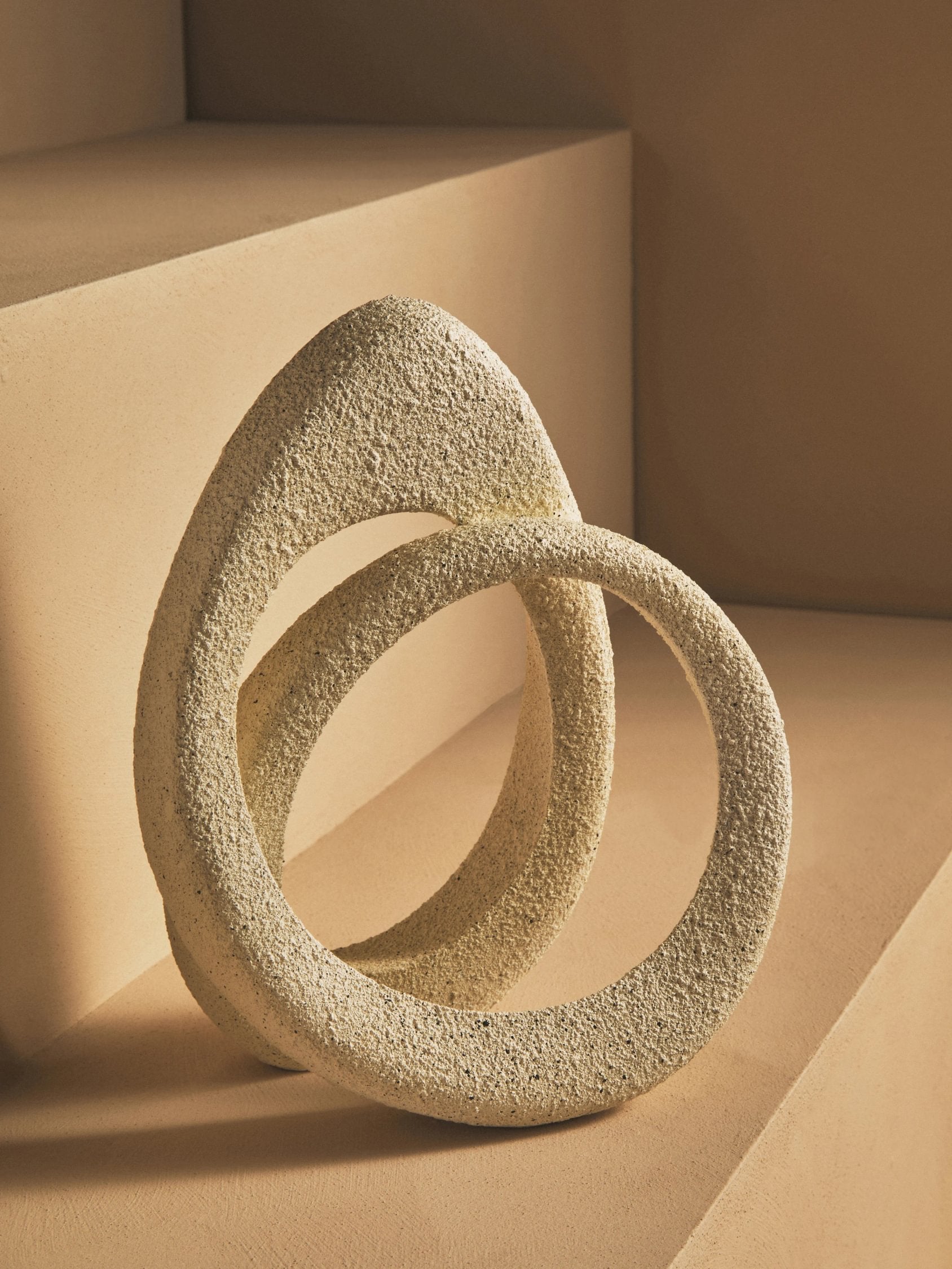 Forma Cream Textured Loop Sculpture