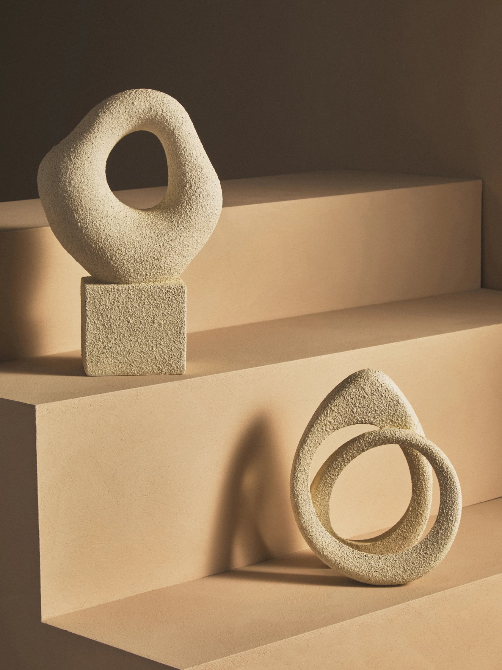Forma Cream Textured Loop Sculpture