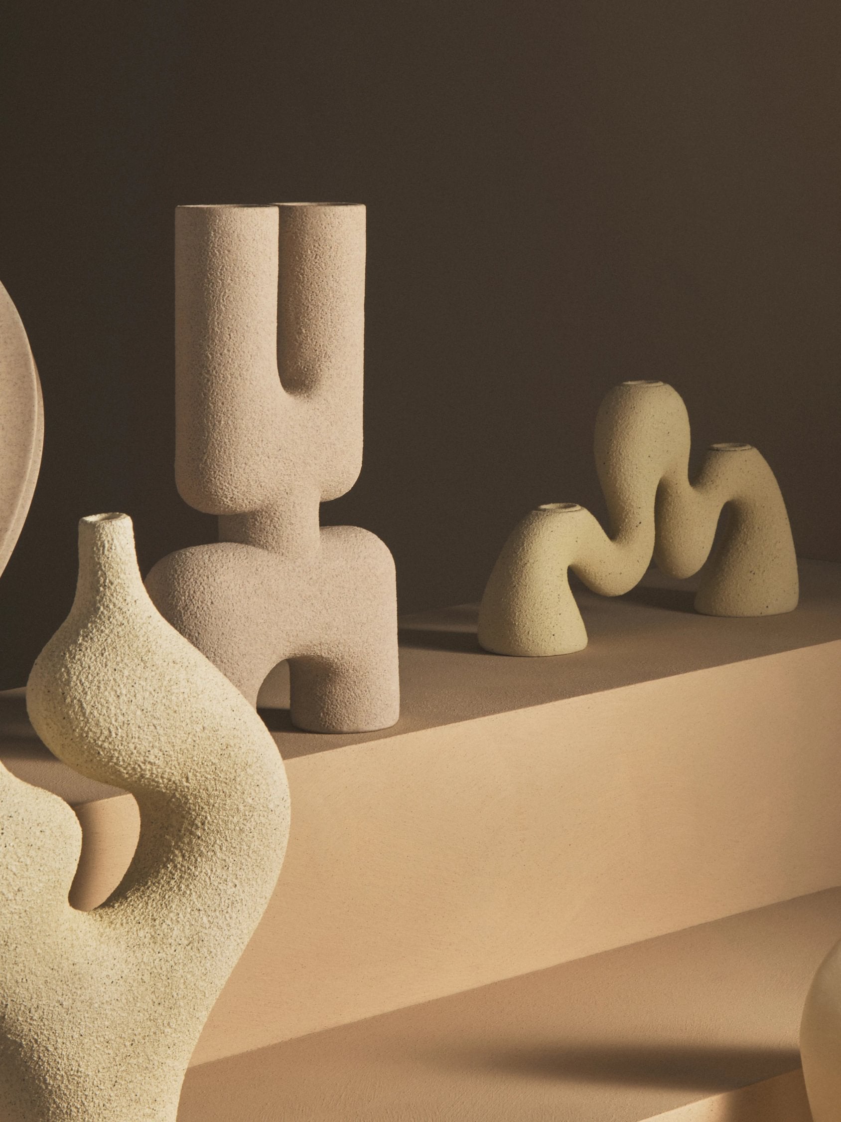 Forma Cream Organic Candle Holder