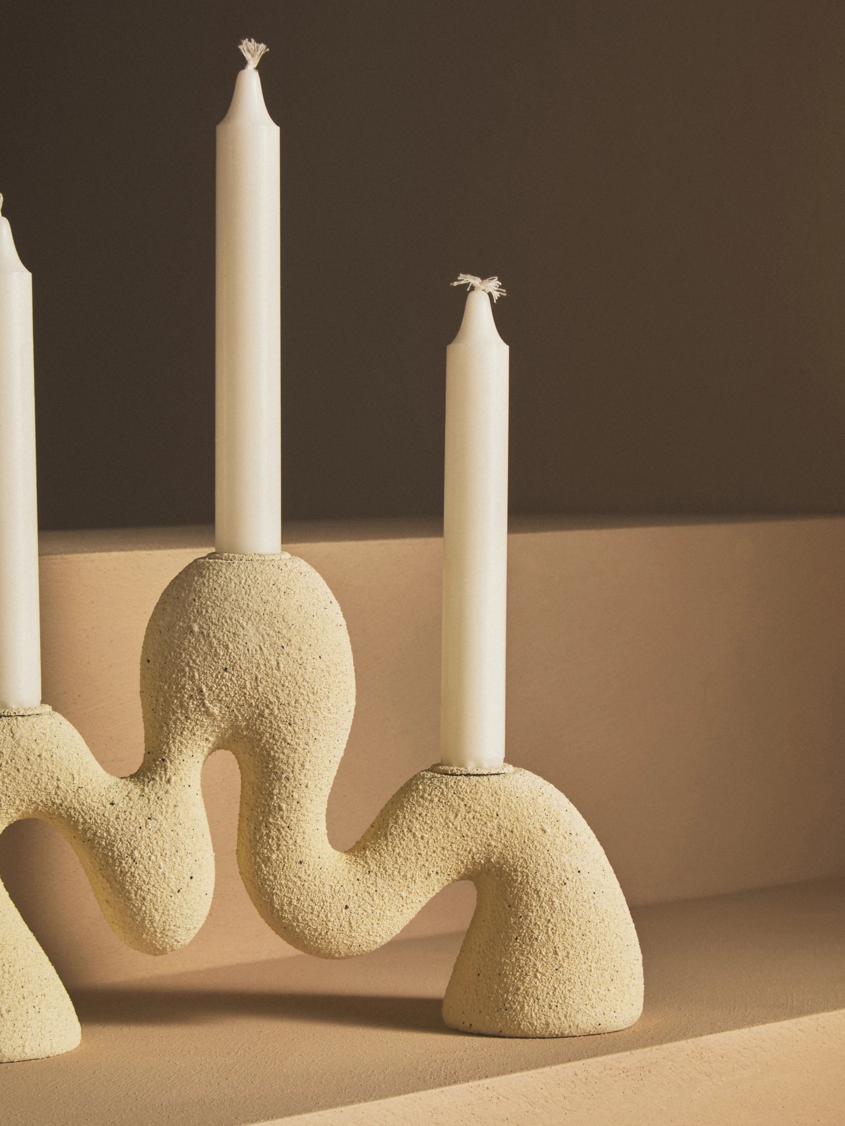 Forma Cream Organic Candle Holder