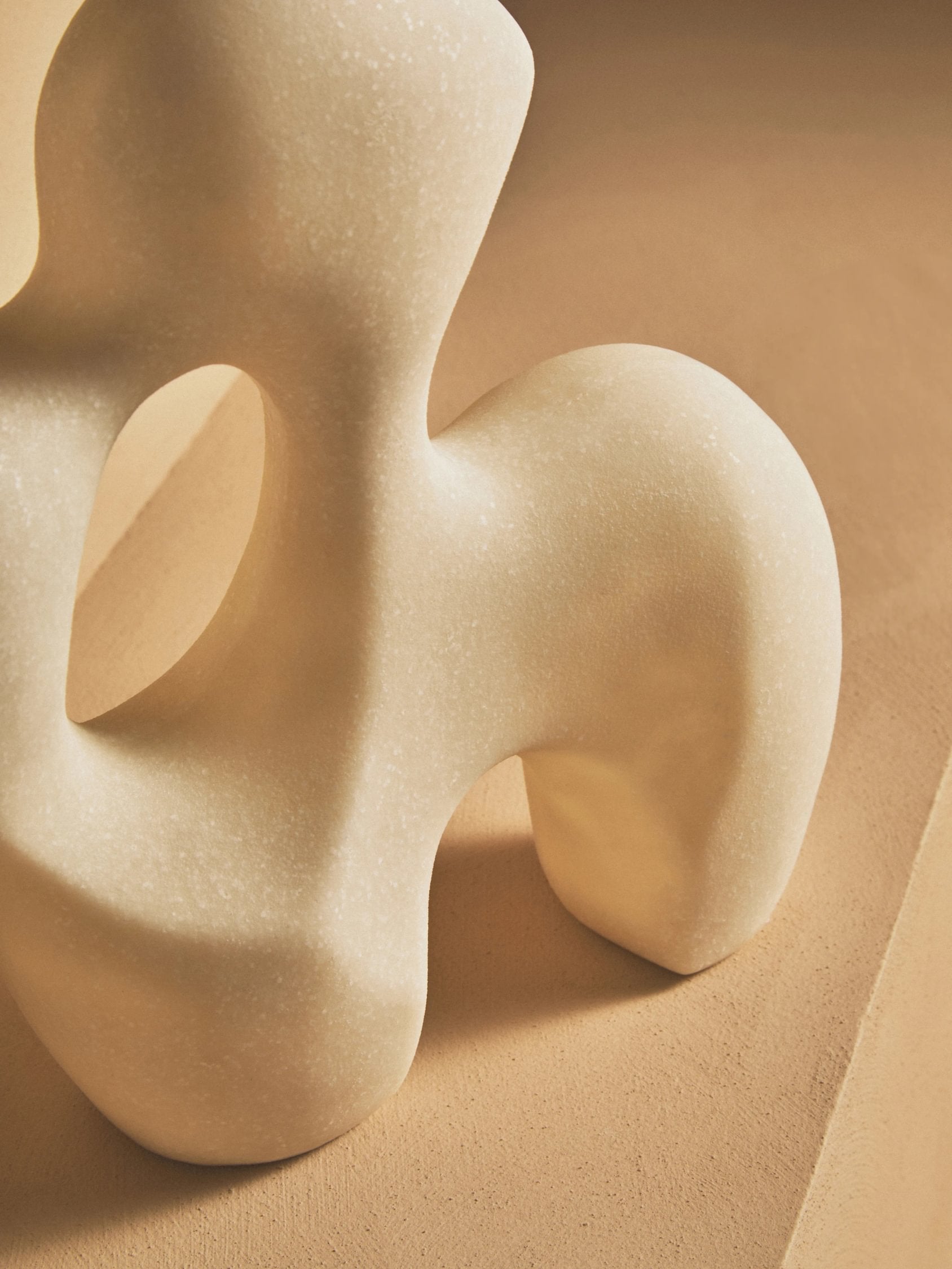 Forma White Marble Effect Organic Sculpture