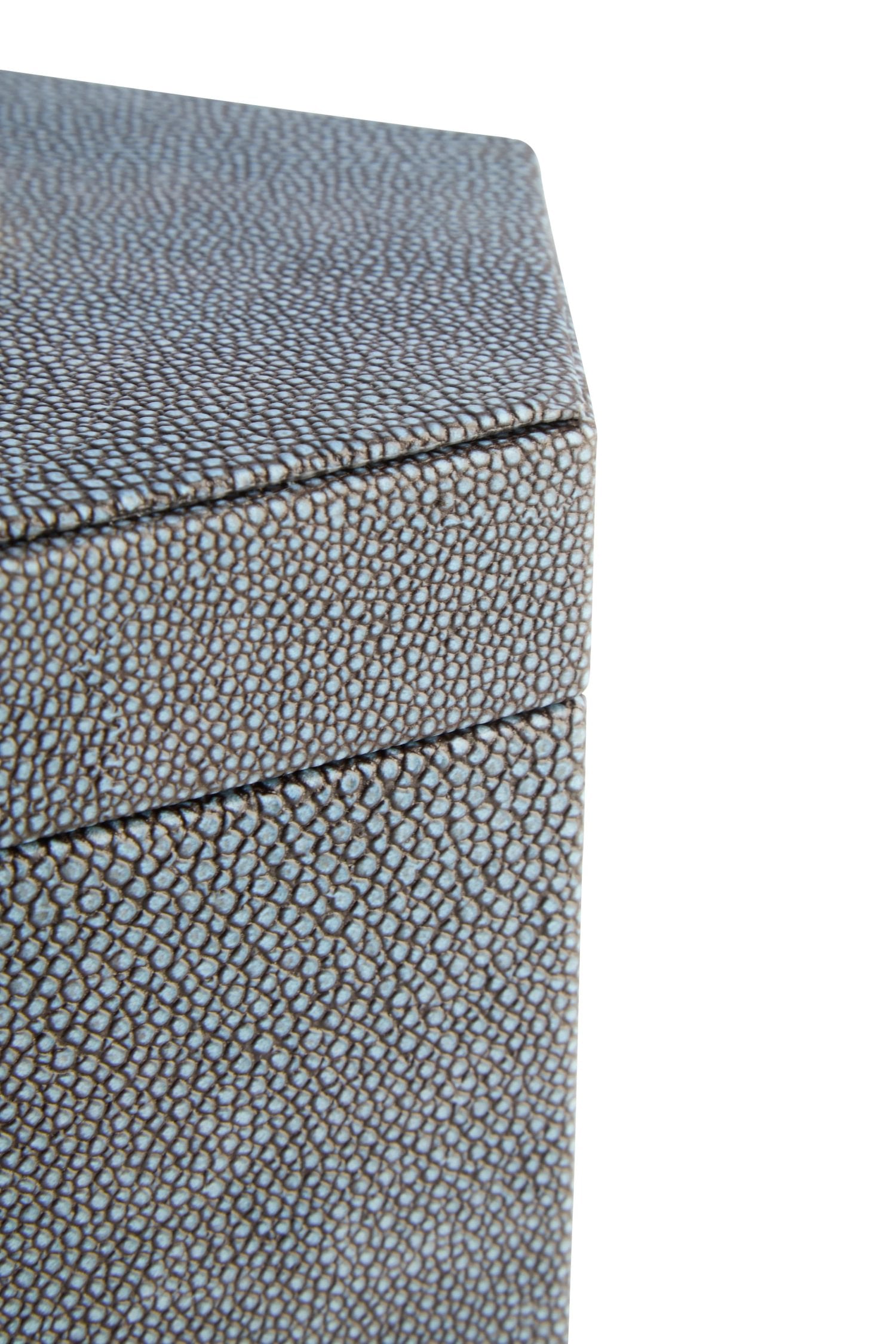 Set of 2 Belgravia Hexagonal Blue Trinket Boxes