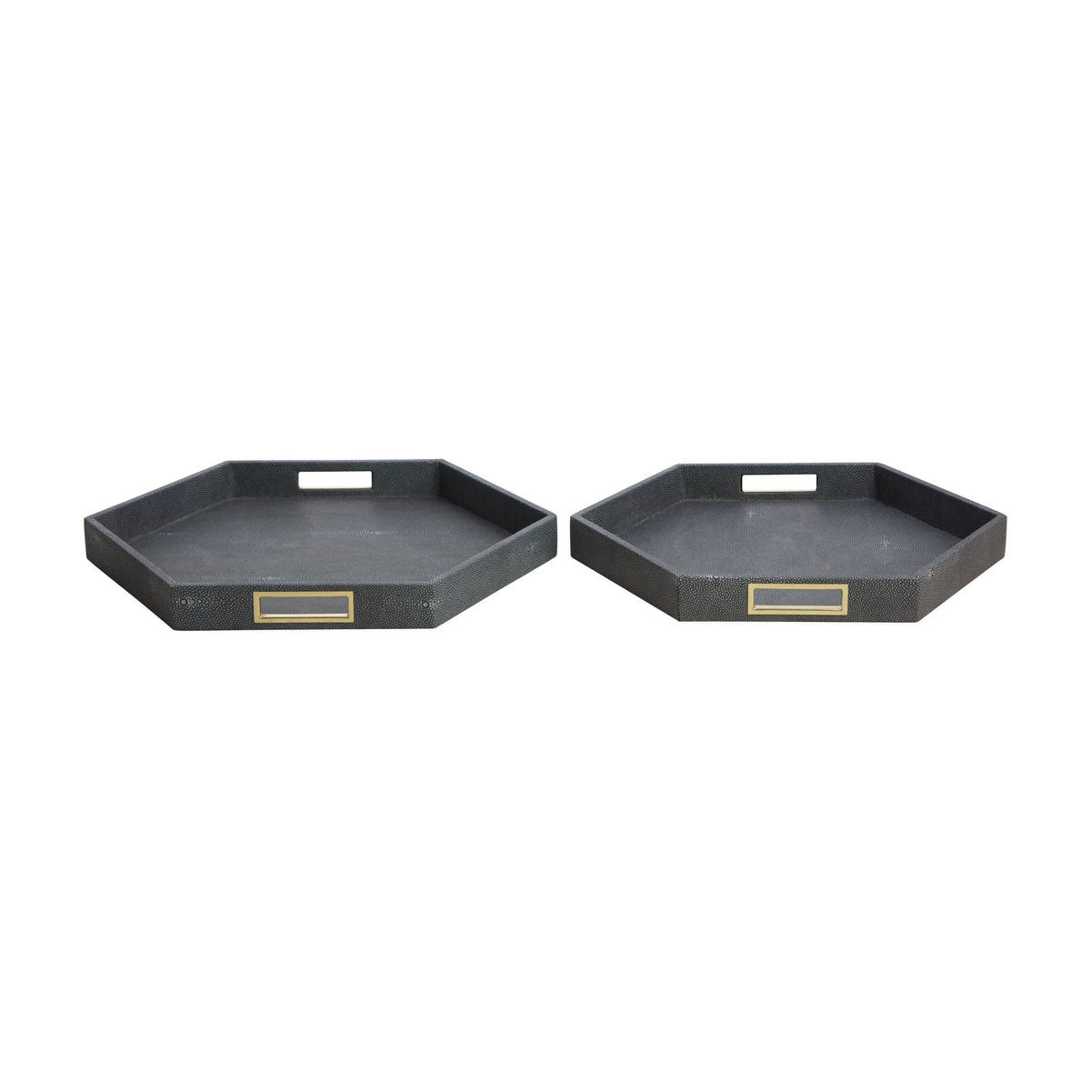 Set of 2 Belgravia Hexagonal Blue Trays