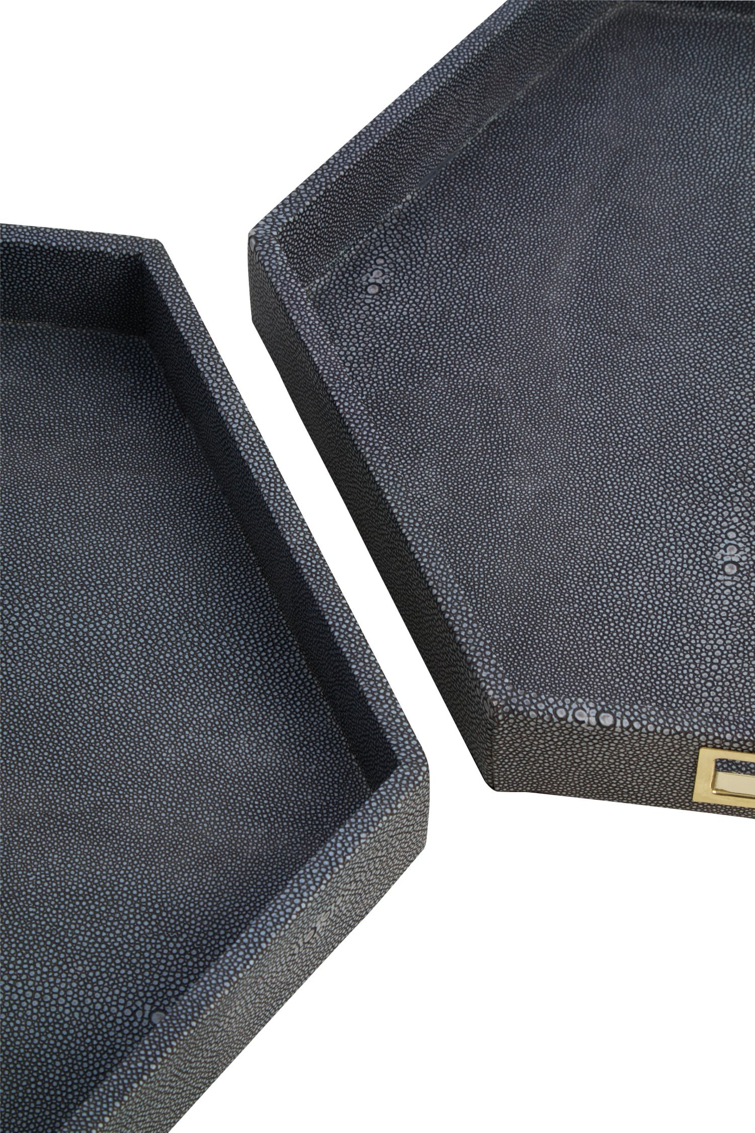 Set of 2 Belgravia Hexagonal Blue Trays