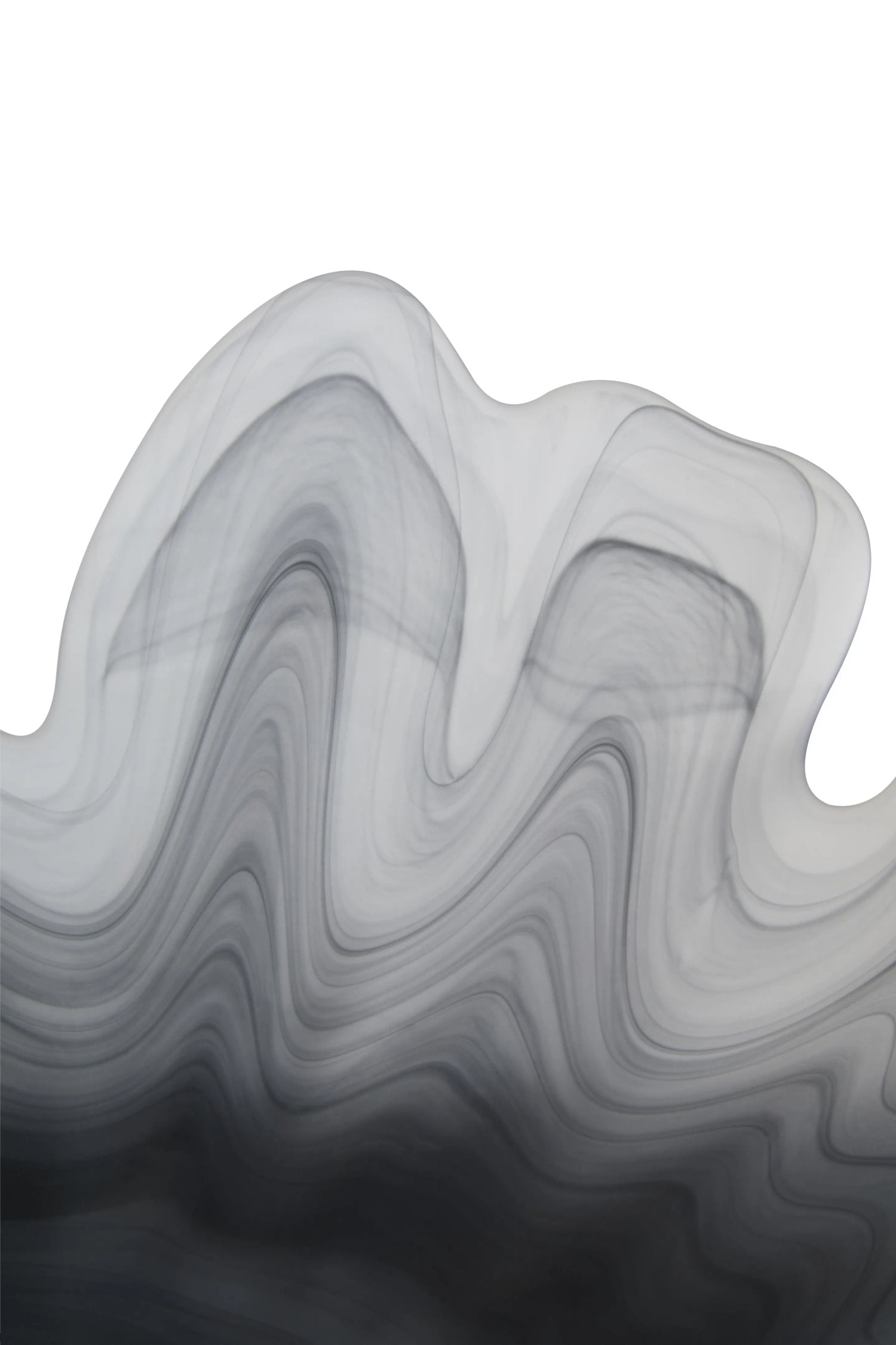 Flume Grey Fluted Glass Plate