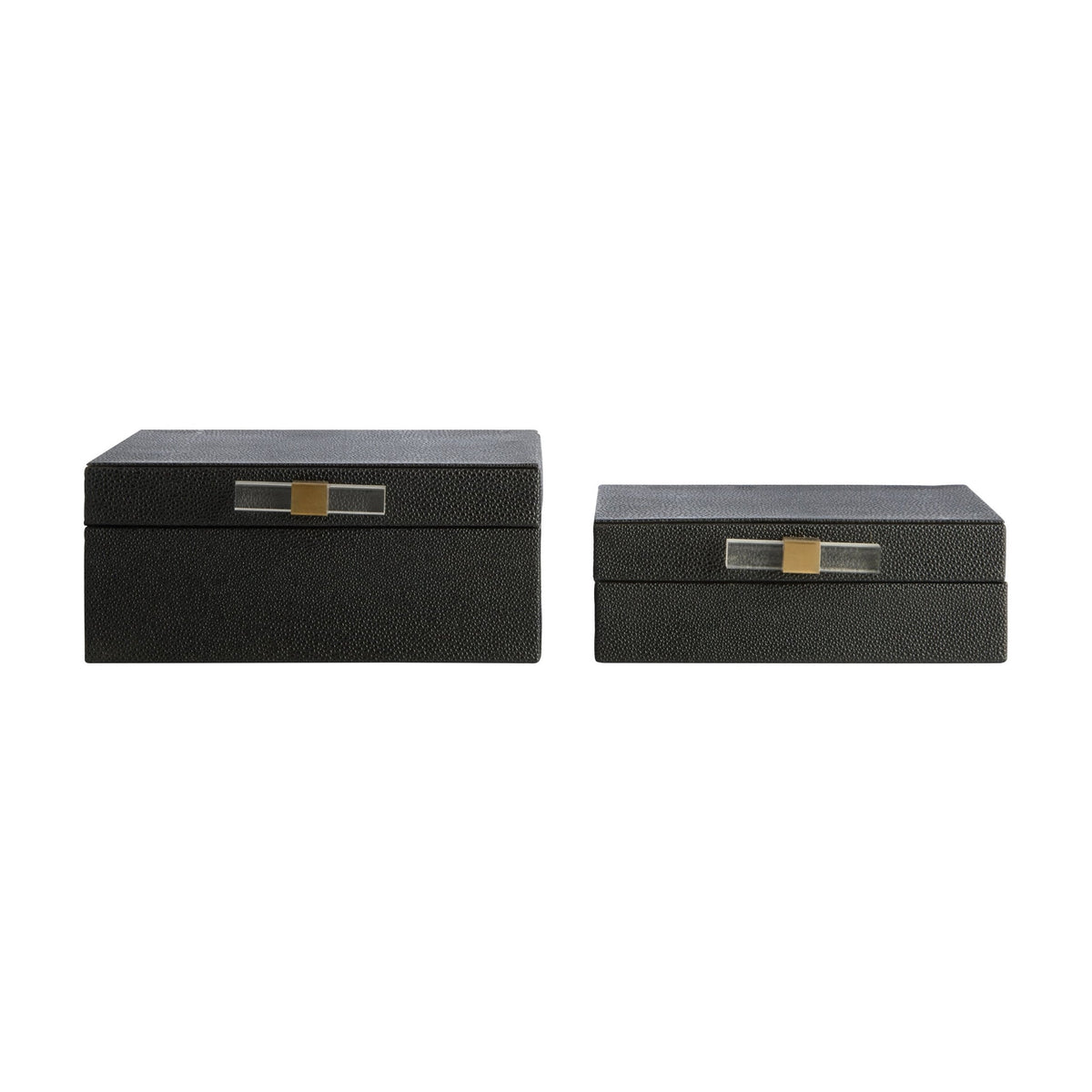 Set of 2 Belgravia Black Trinket Boxes