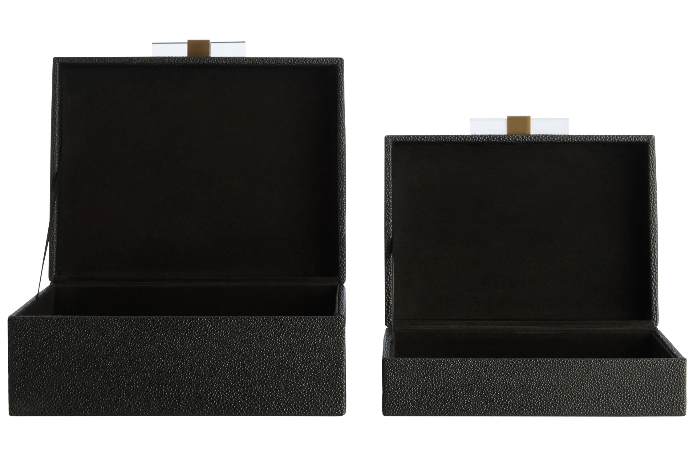 Set of 2 Belgravia Black Trinket Boxes