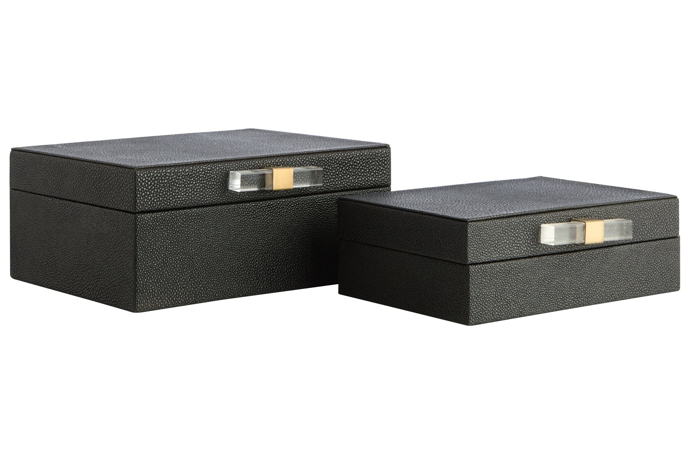 Set of 2 Belgravia Black Trinket Boxes