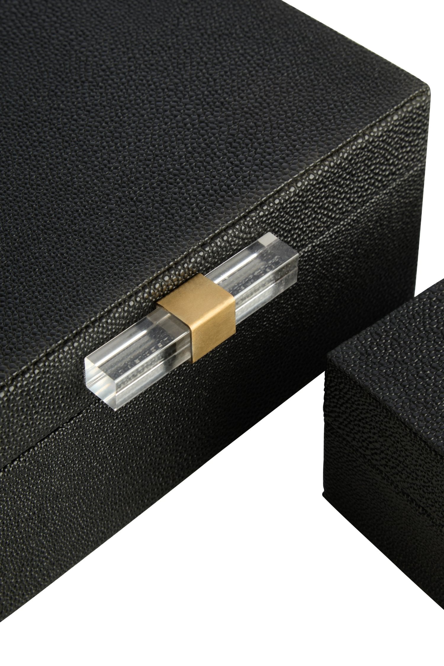 Set of 2 Belgravia Black Trinket Boxes