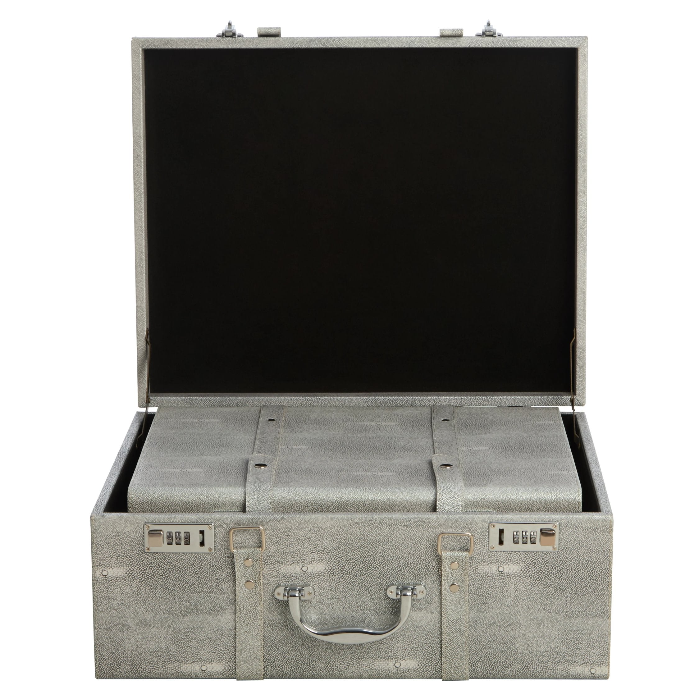Set of 3 Belgravia Grey Storage Trunks