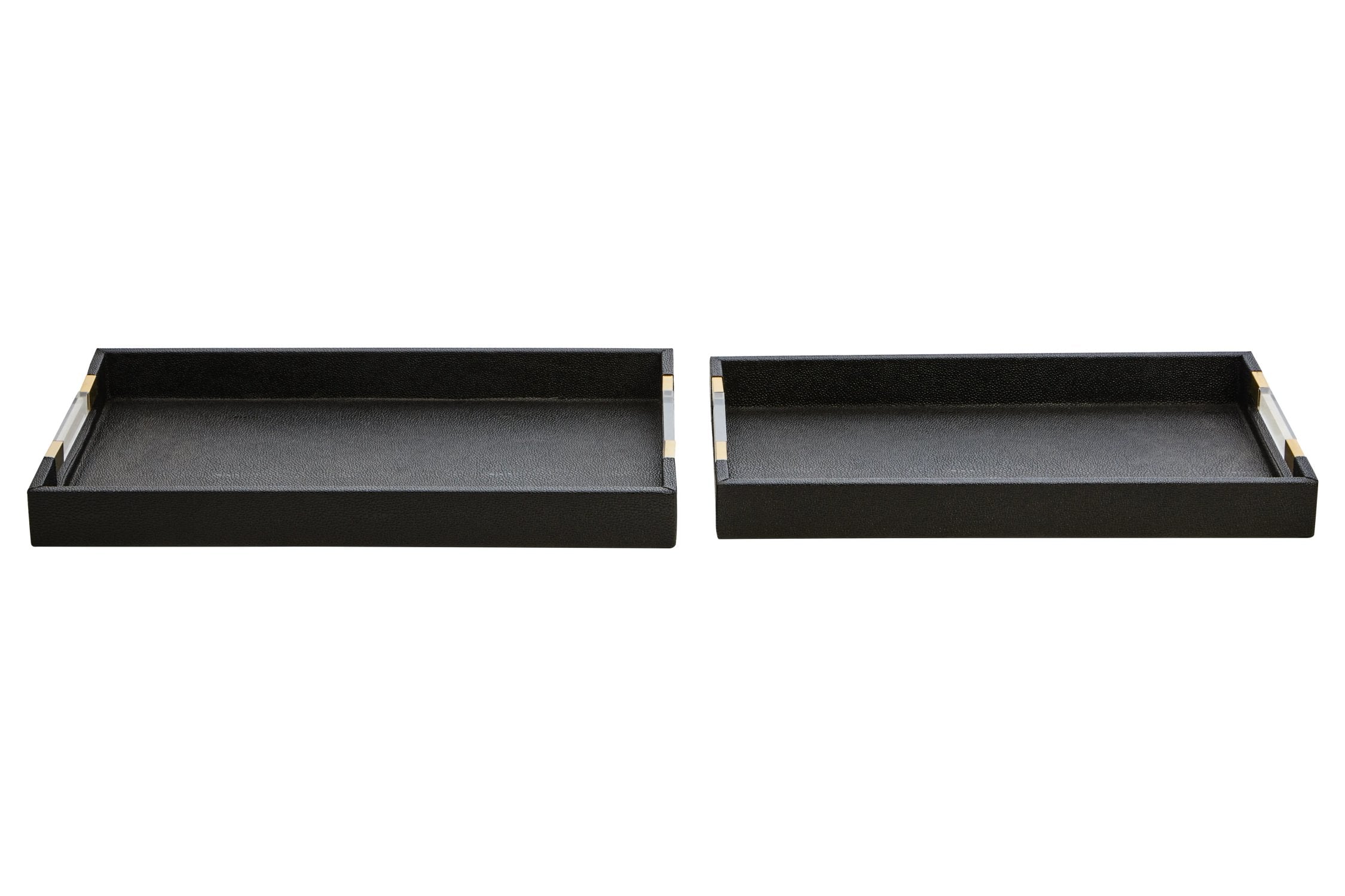 Set of 2 Belgravia Black Trays