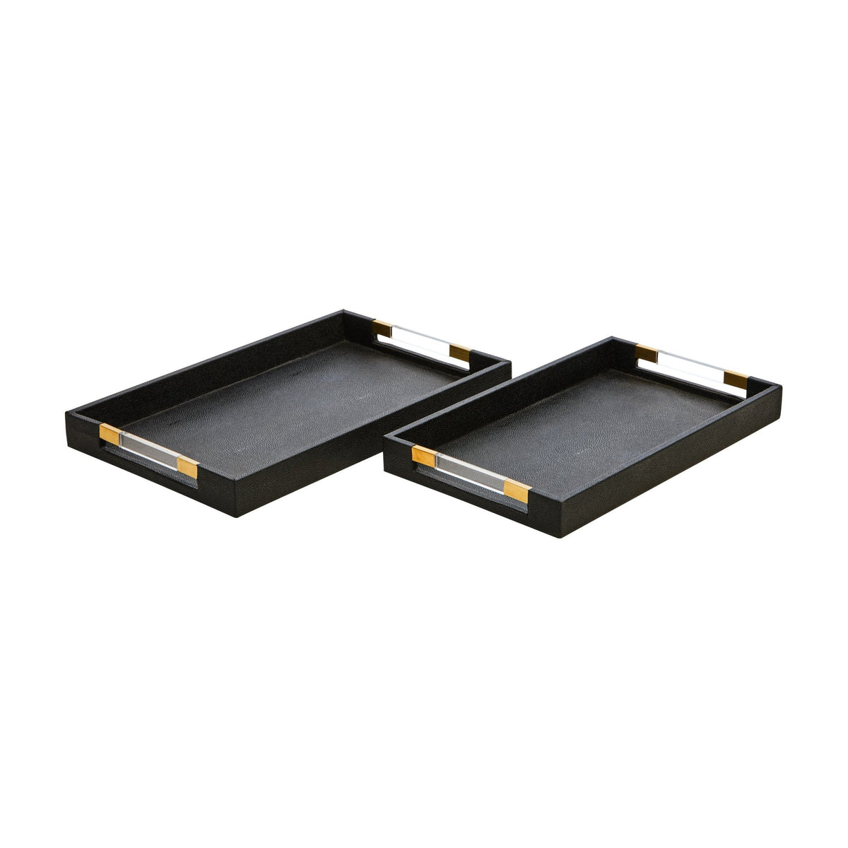 Set of 2 Belgravia Black Trays