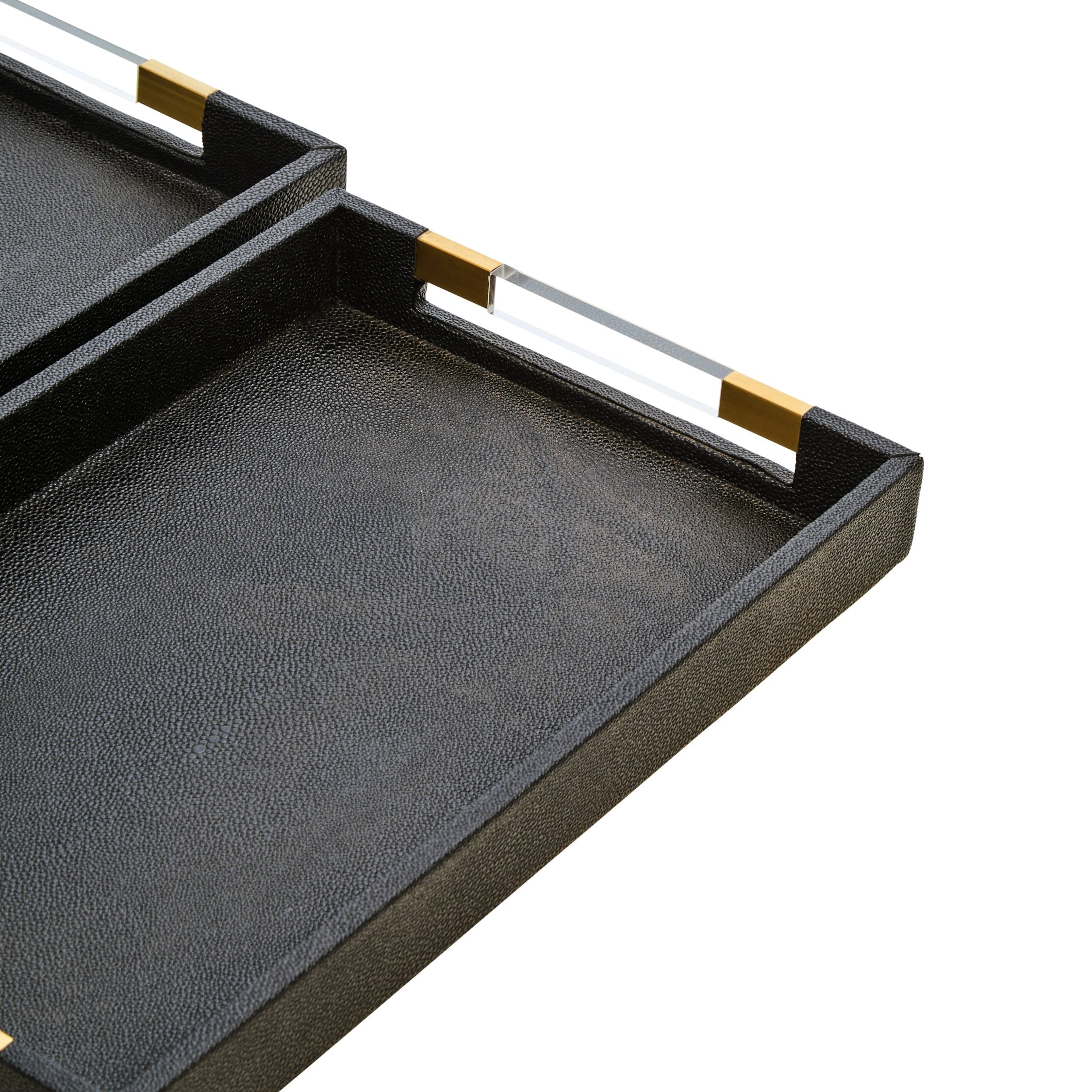Set of 2 Belgravia Black Trays