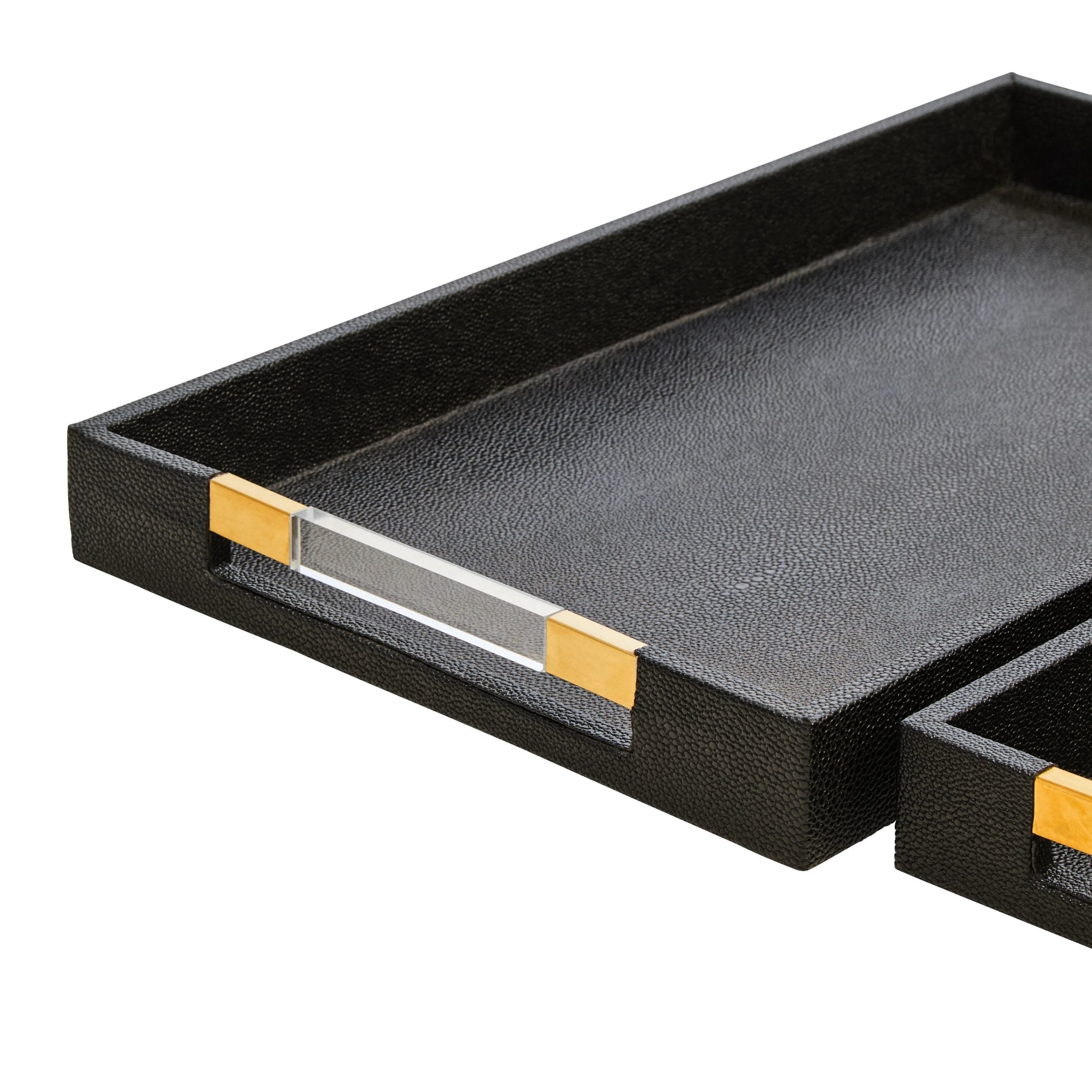 Set of 2 Belgravia Black Trays