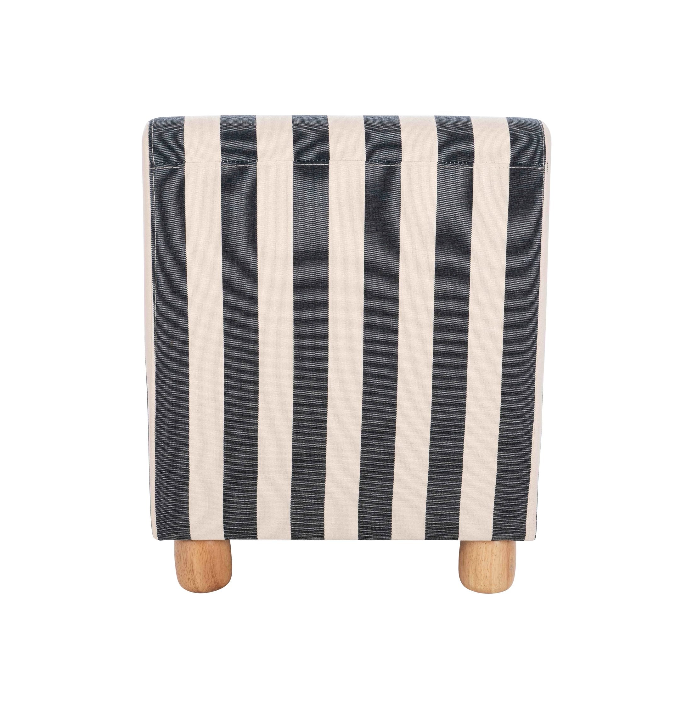 Rye Black & White Striped Armless Chair