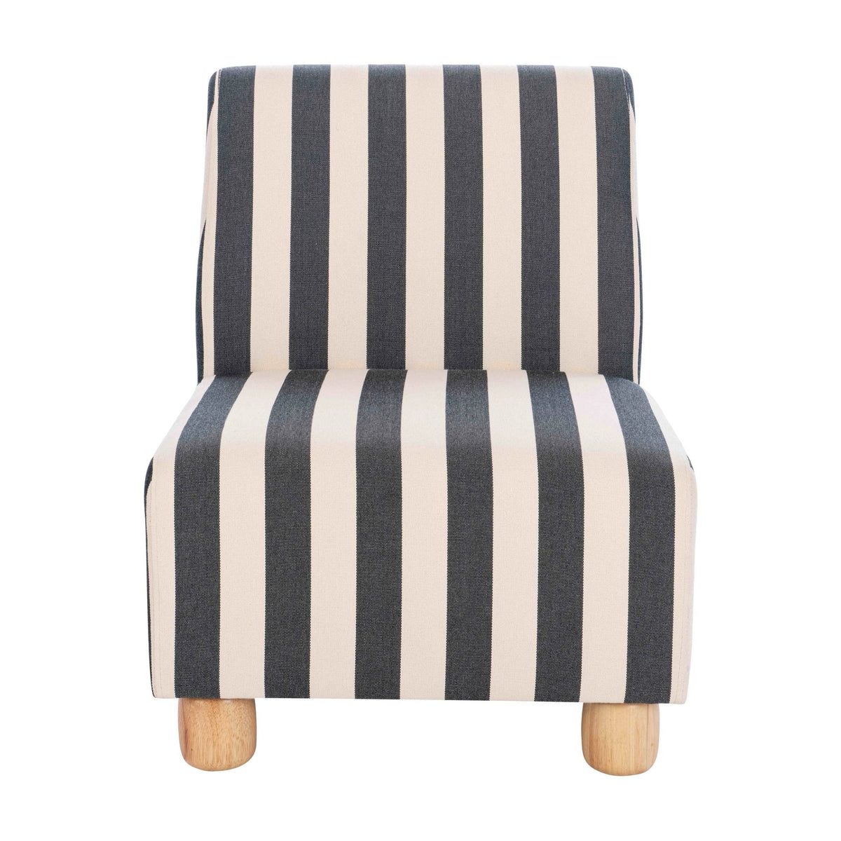 Rye Black & White Striped Armless Chair