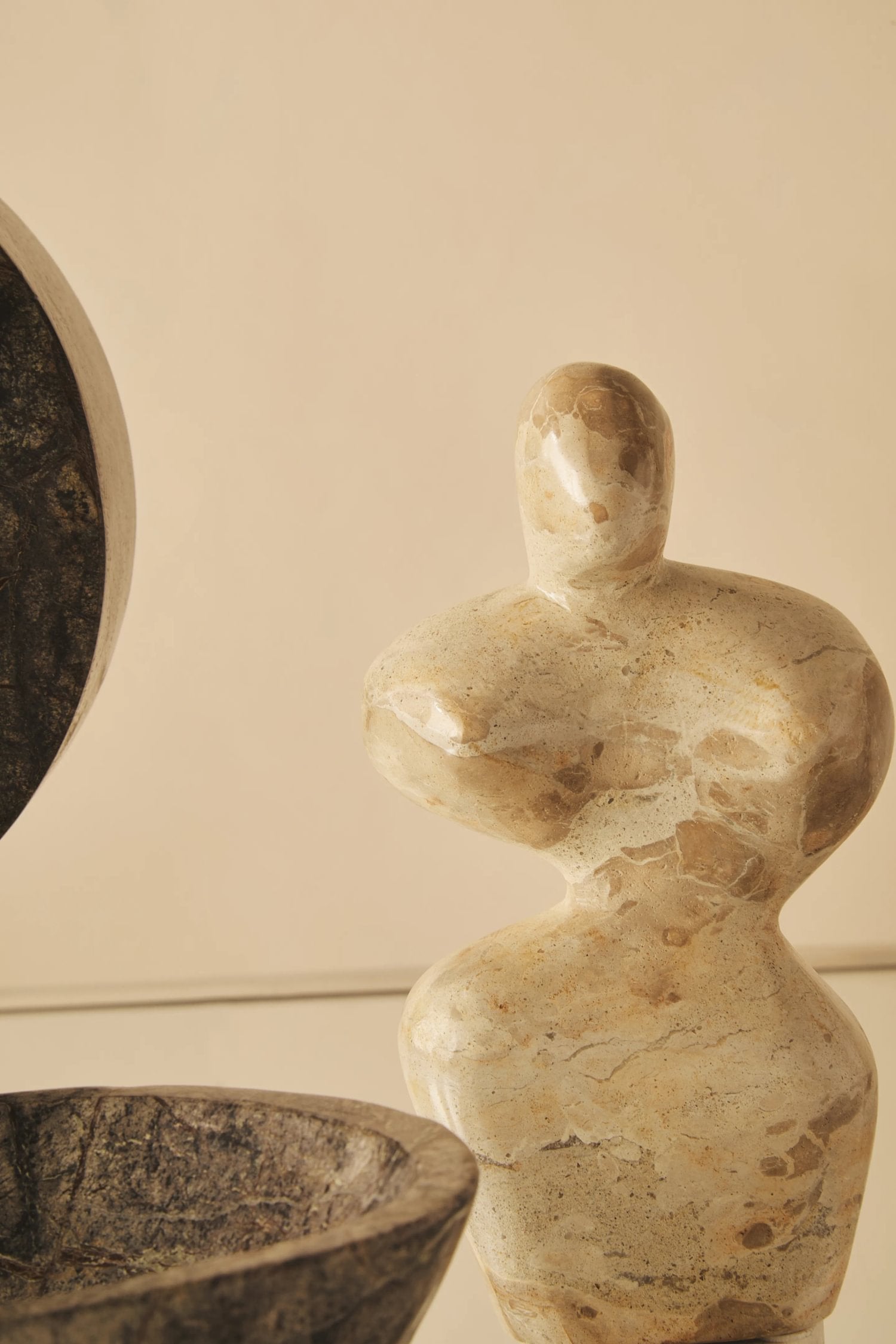 Cacao Chocolate Marble Abstract Sculpture