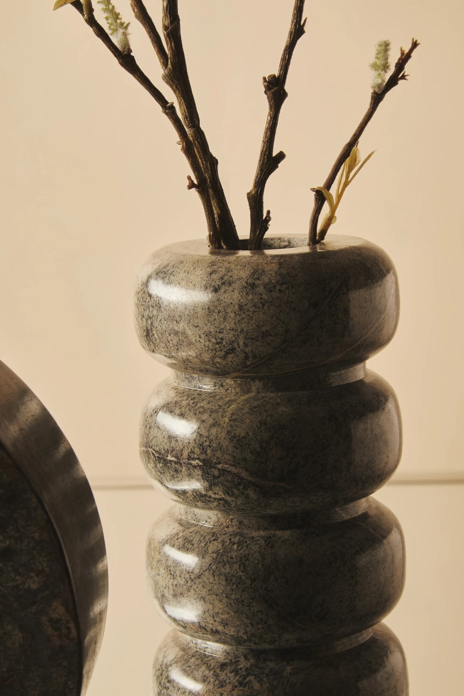 Sylvan Forest Green Marble Vase