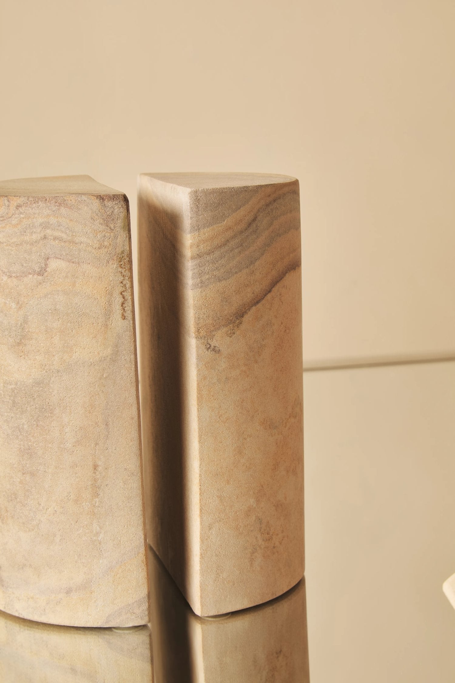 Set of 2 Strata Rainbow Sandstone Bookends