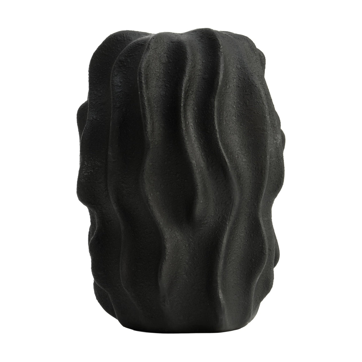 Forma Small Black Textured Vase