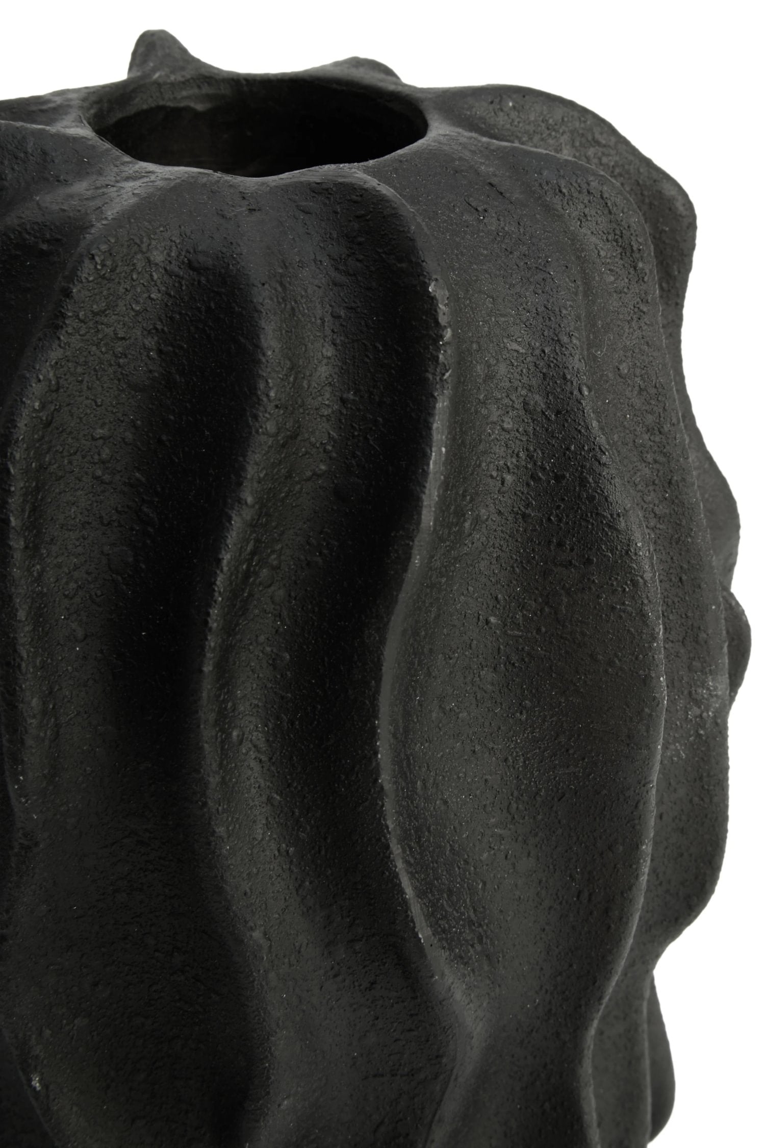 Forma Small Black Textured Vase