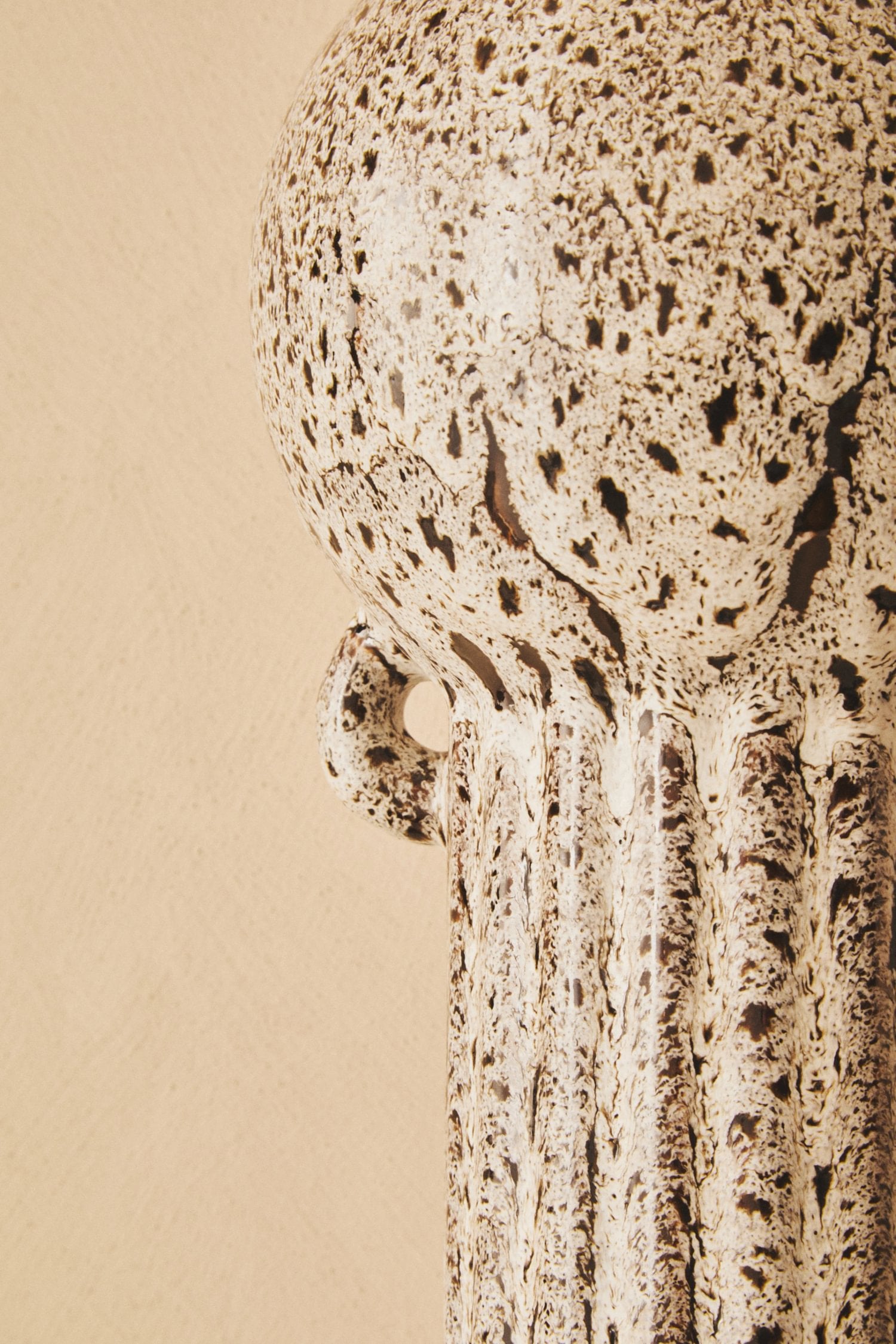 Earthen Large Speckled Brown Stoneware Vase