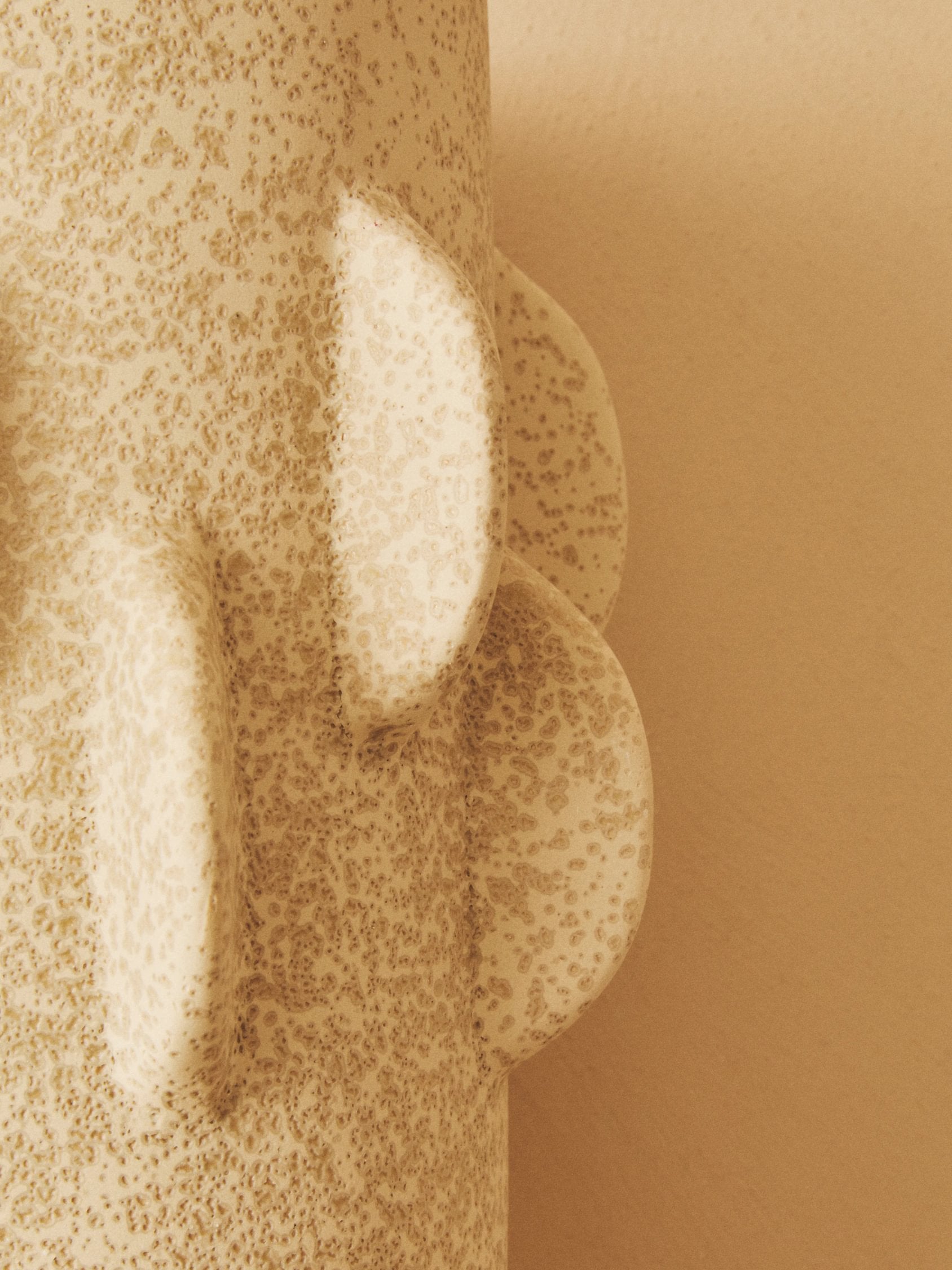 Dune Small Cream Textured Stoneware Vase