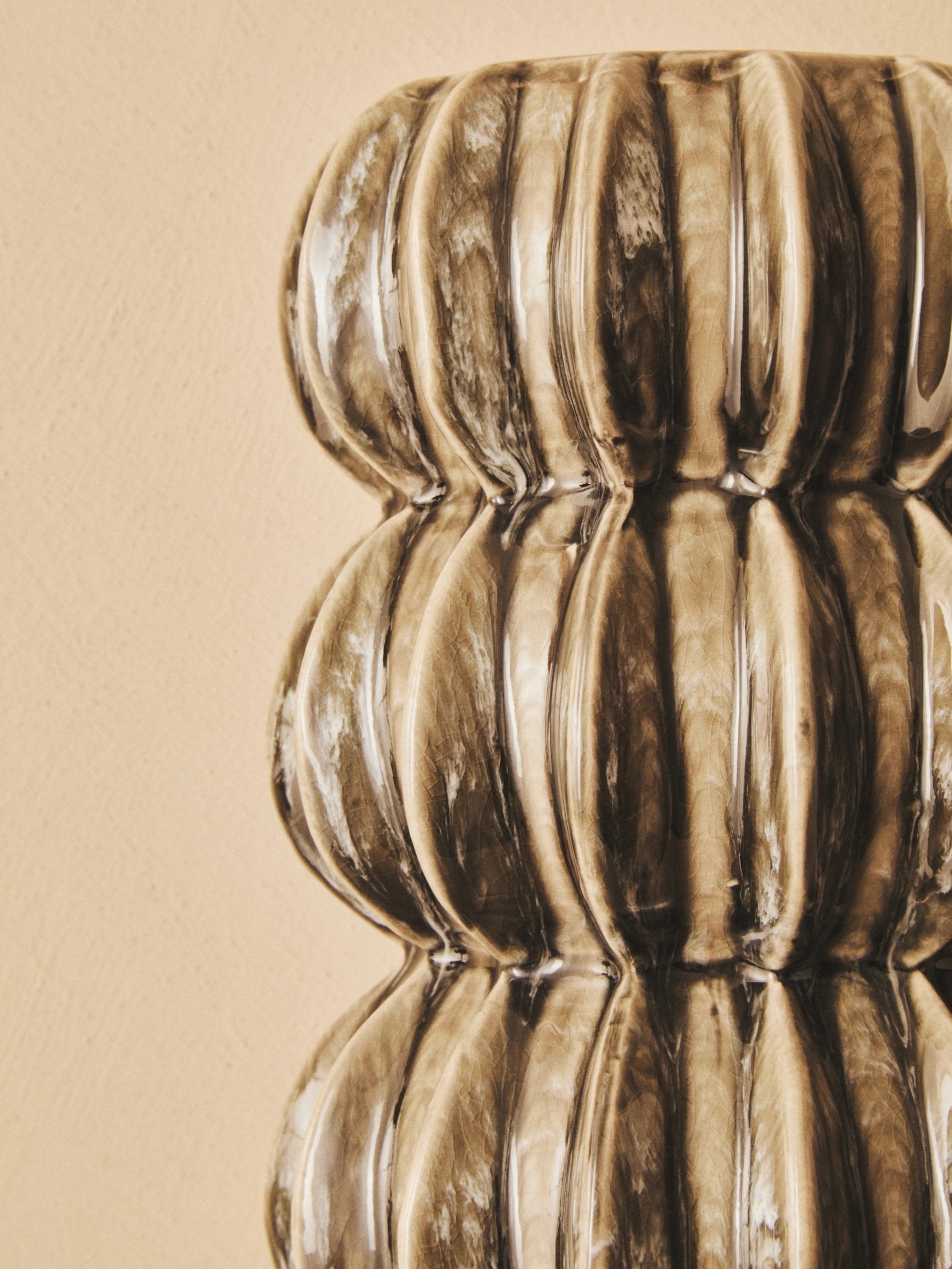 Pebble Grey Stoneware Bubble Vase