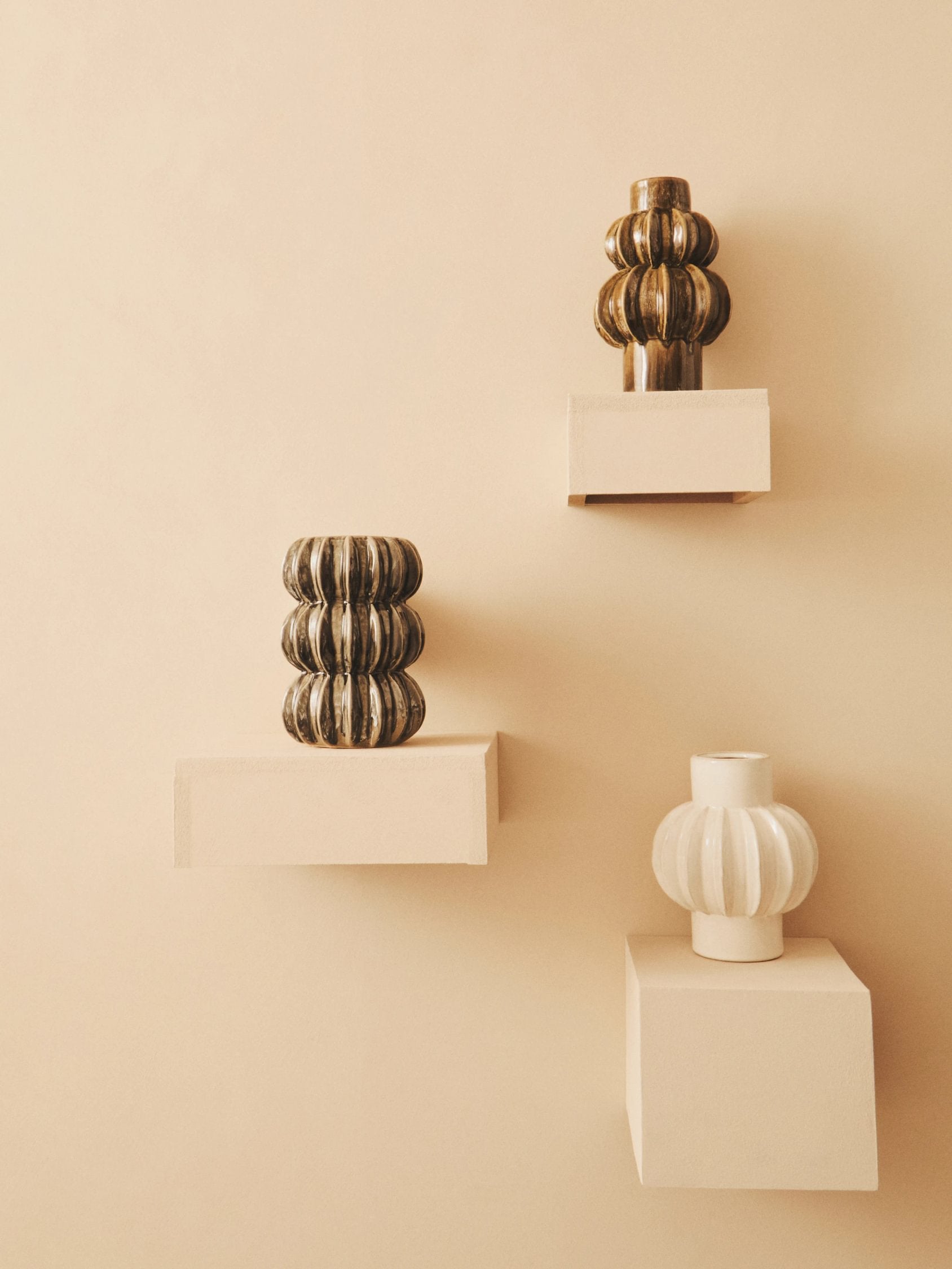 Pebble Cream Stoneware Bubble Vase